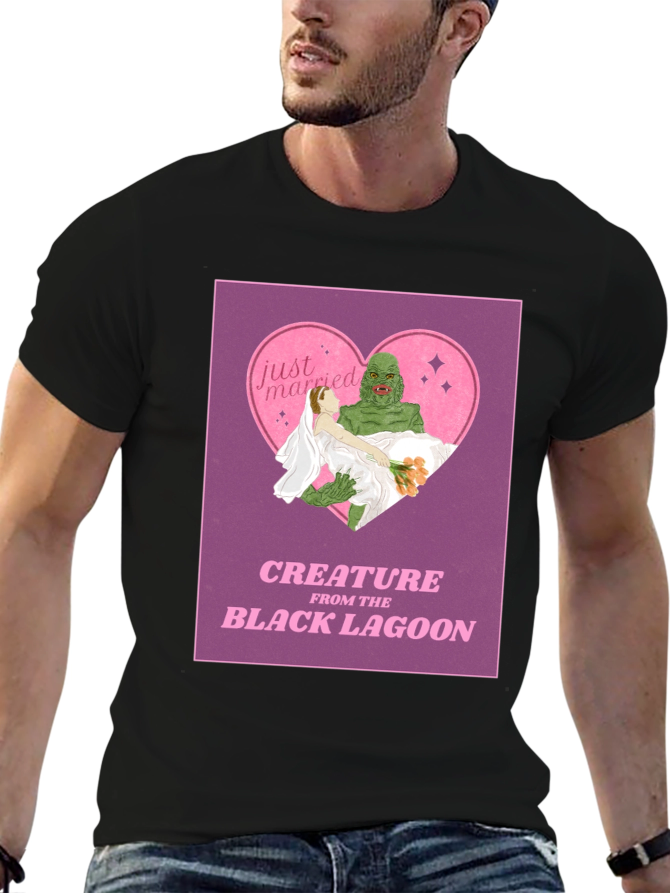 Creature From the Black Lagoon Just Married T-Shirt