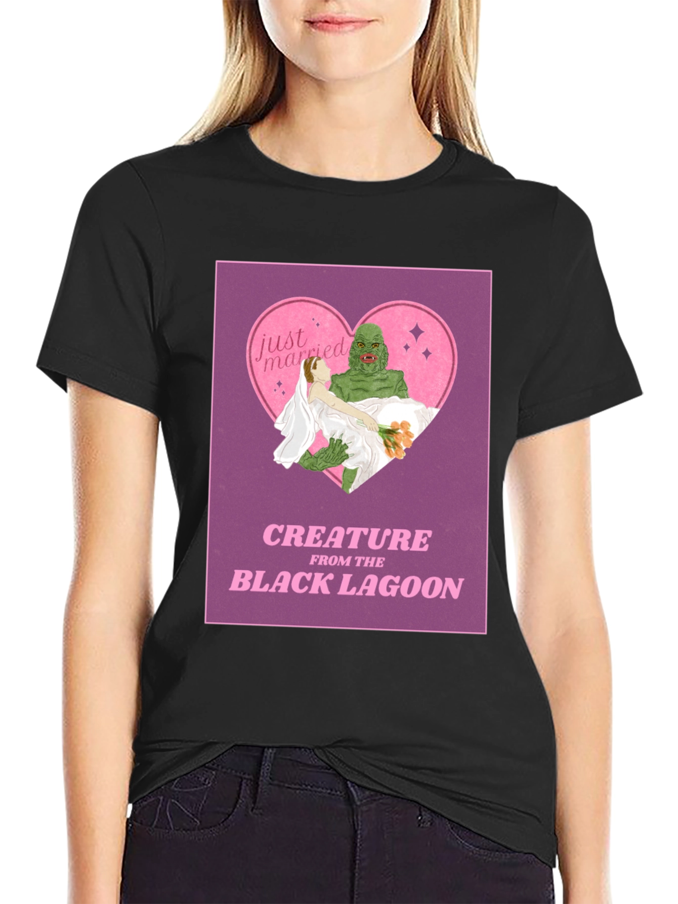 Creature From the Black Lagoon Just Married T-Shirt