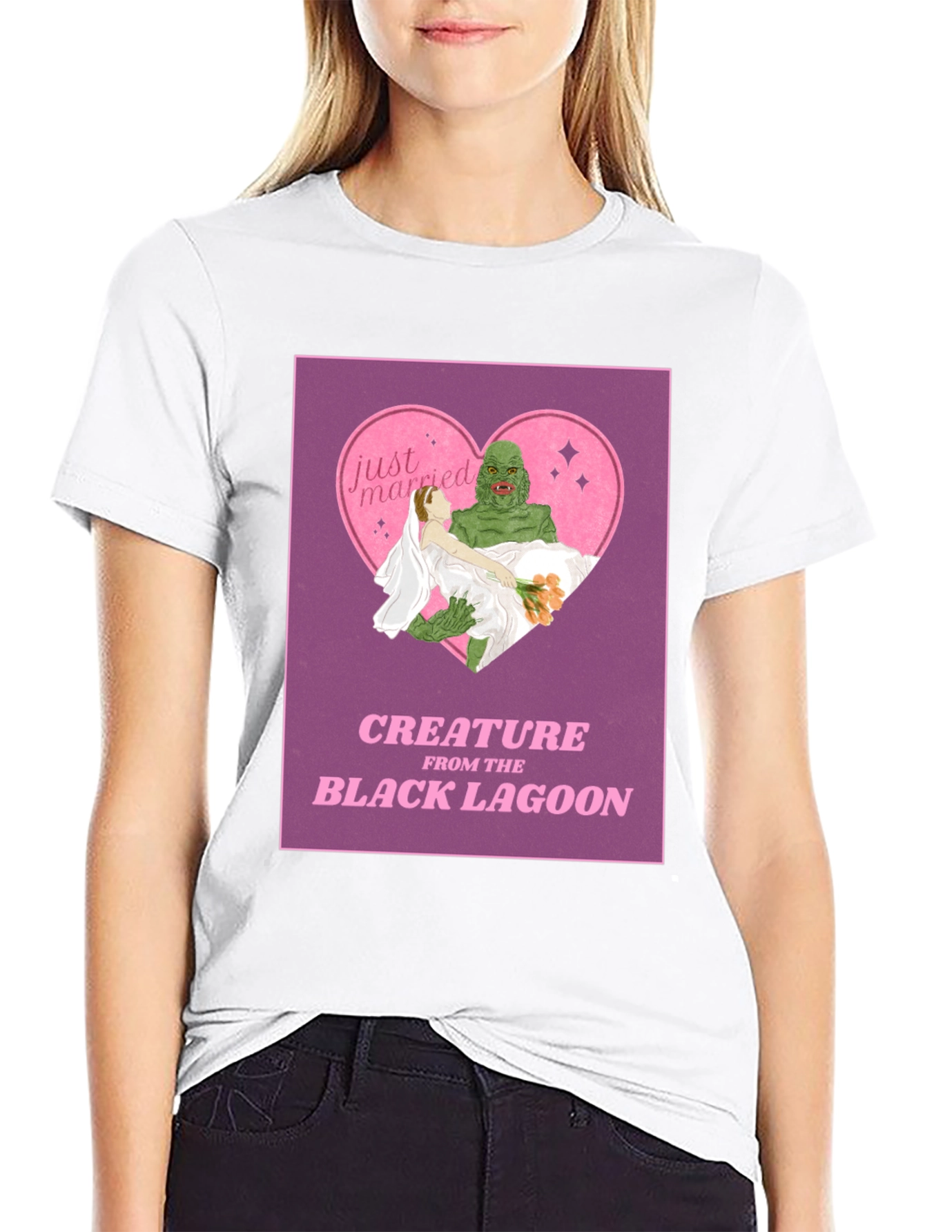 Creature From the Black Lagoon Just Married T-Shirt
