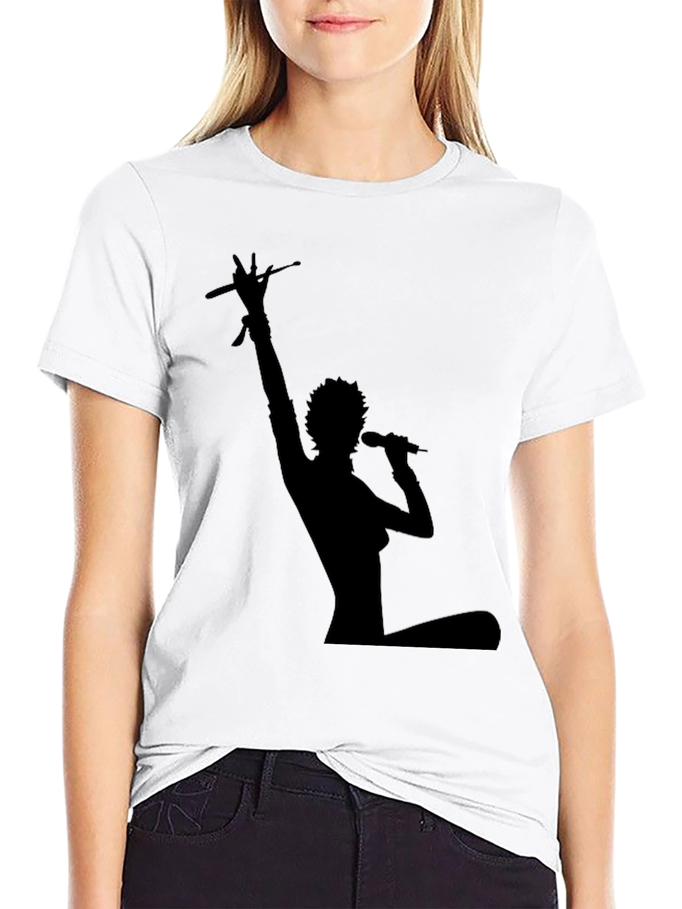 Silhouette Musician Black T-Shirt