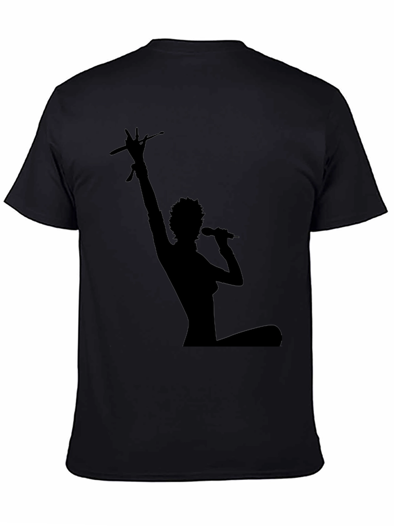 Silhouette Musician Black T-Shirt