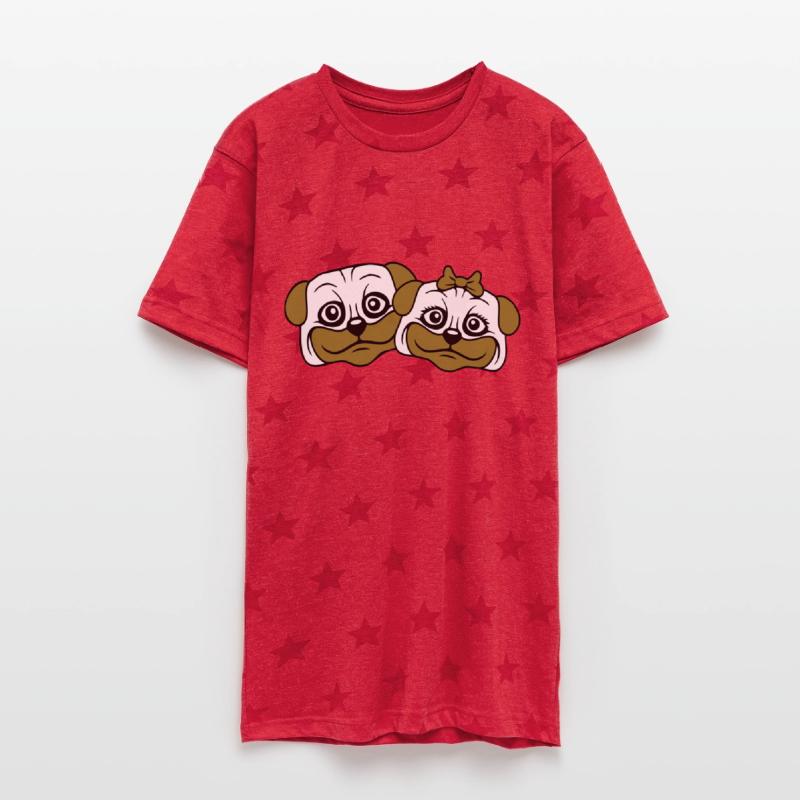 2 Dog Pug Man Woman Couple Two Love Valentines Day