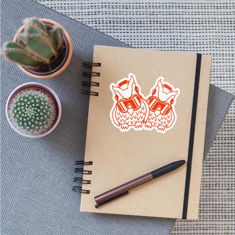 2 Owl Birds Team Duo DJ Sunglasses Music Party Fun