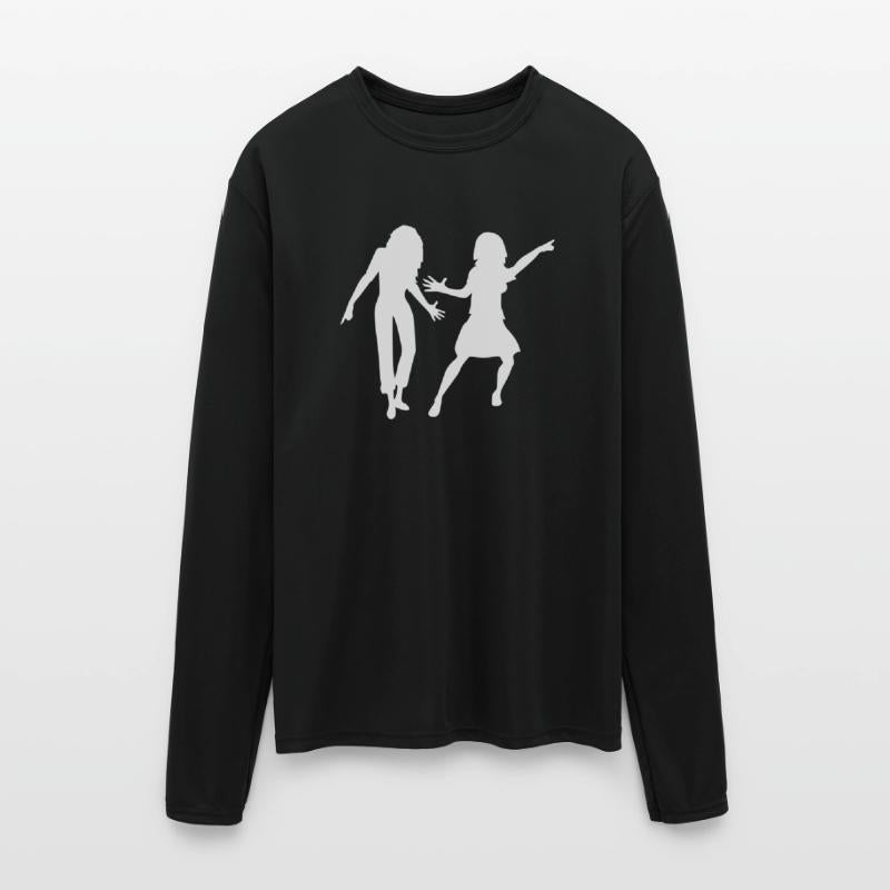 2 Party Women Friends Crew Dancing Team Silhouette