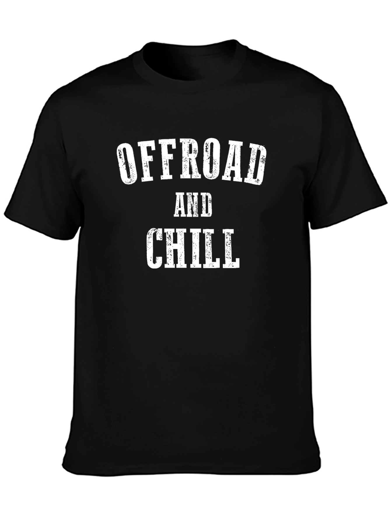 Offroad and Chill Graphic Tee - Black Cotton T-Shirt