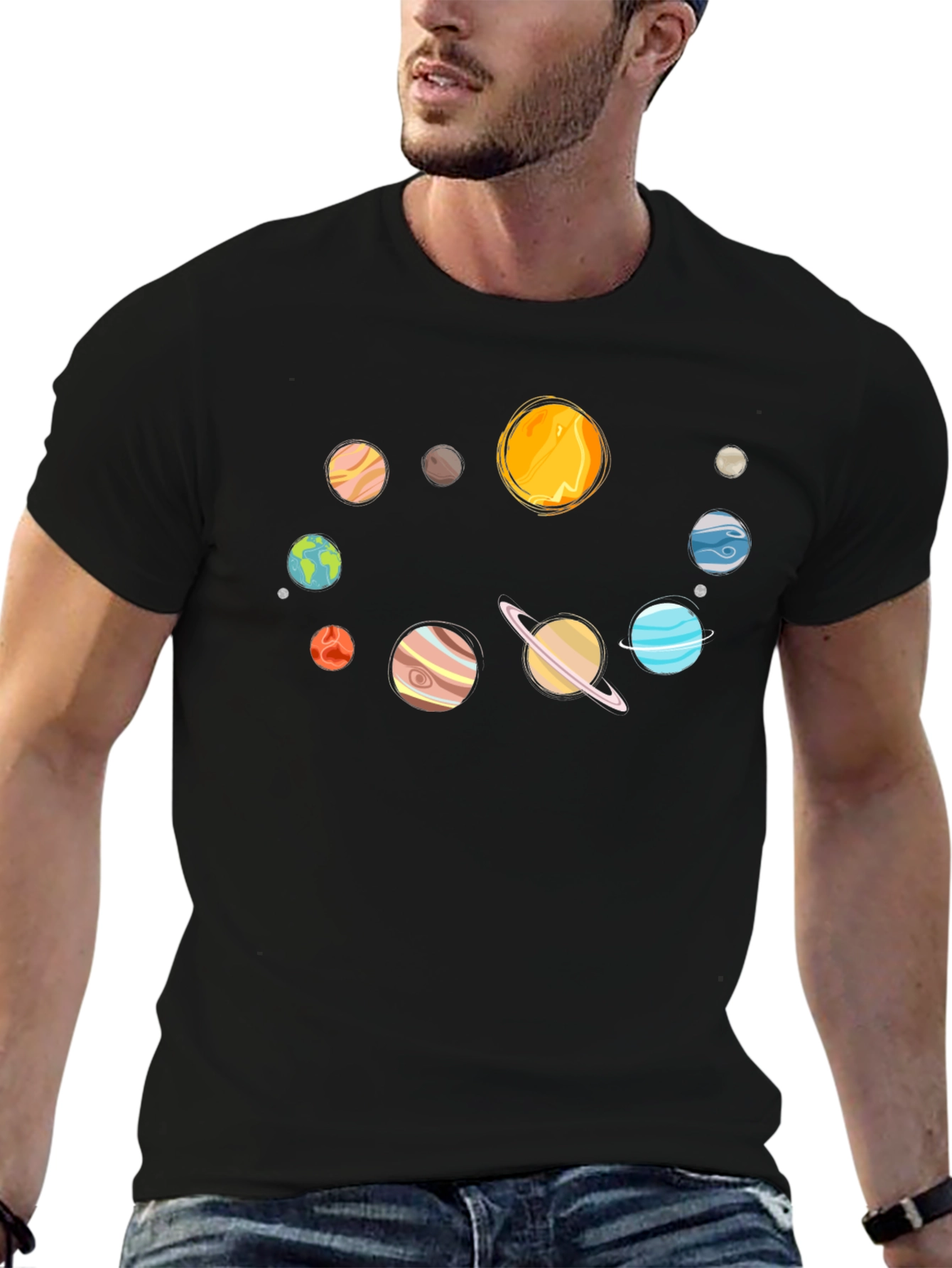 Planets Graphic T-Shirt - Space Lover Tee