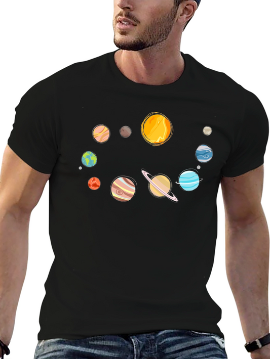 Planets Graphic T-Shirt - Space Lover Tee