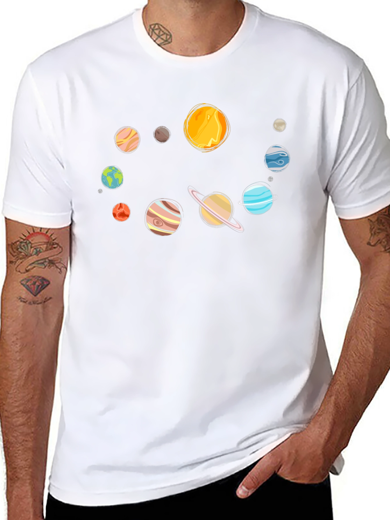 Planets Graphic T-Shirt - Space Lover Tee