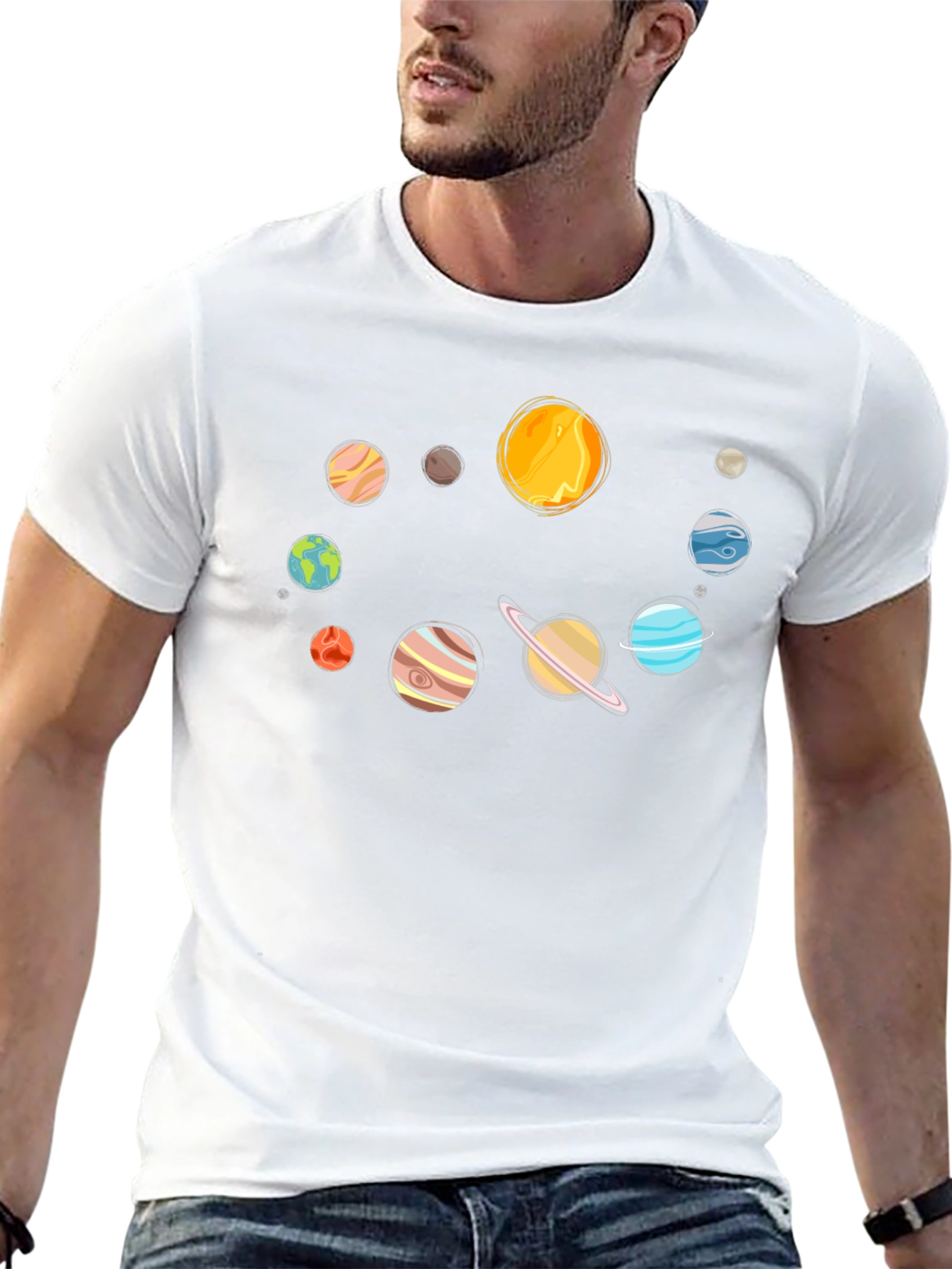 Planets Graphic T-Shirt - Space Lover Tee