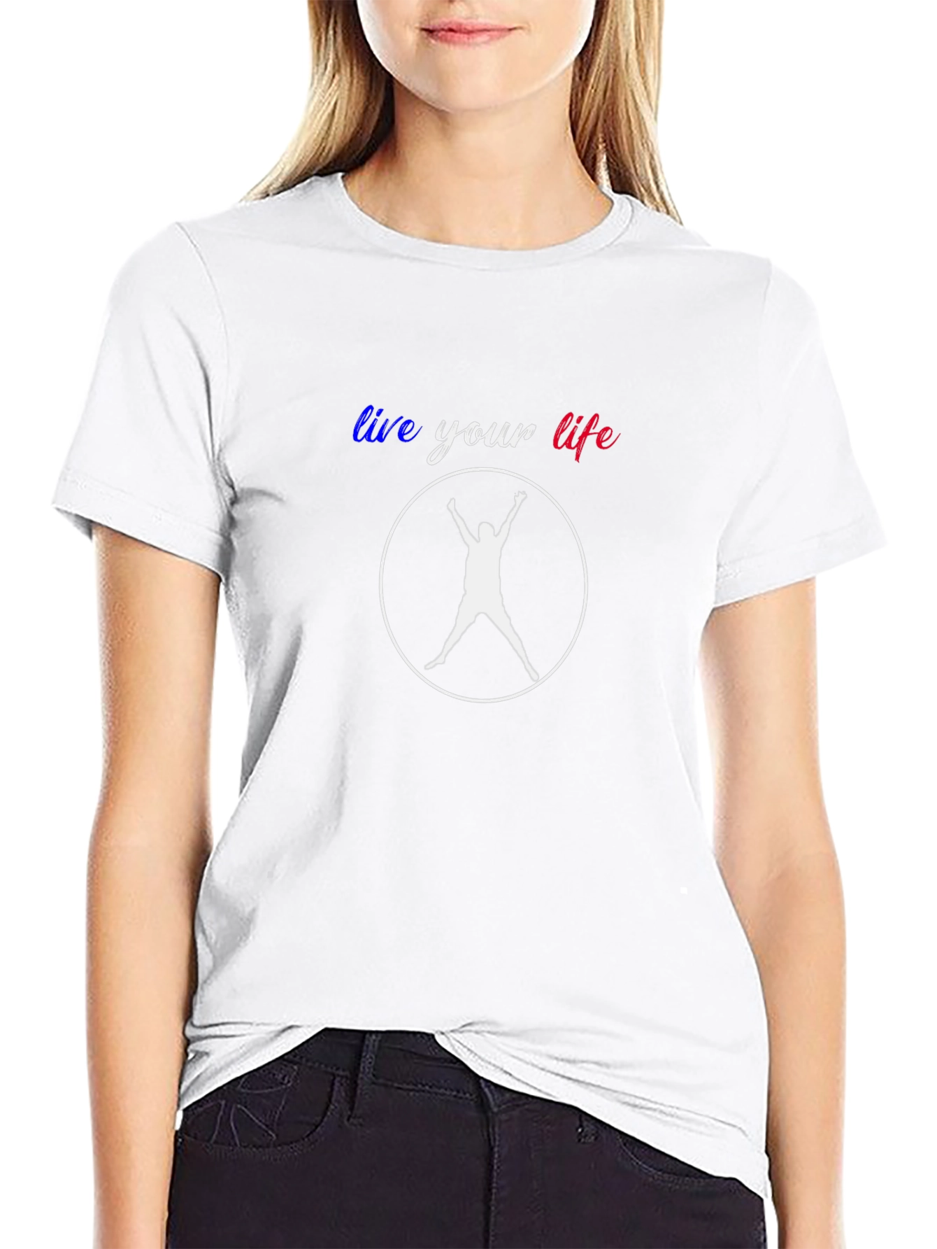 Live Your Life Graphic Tee - Black