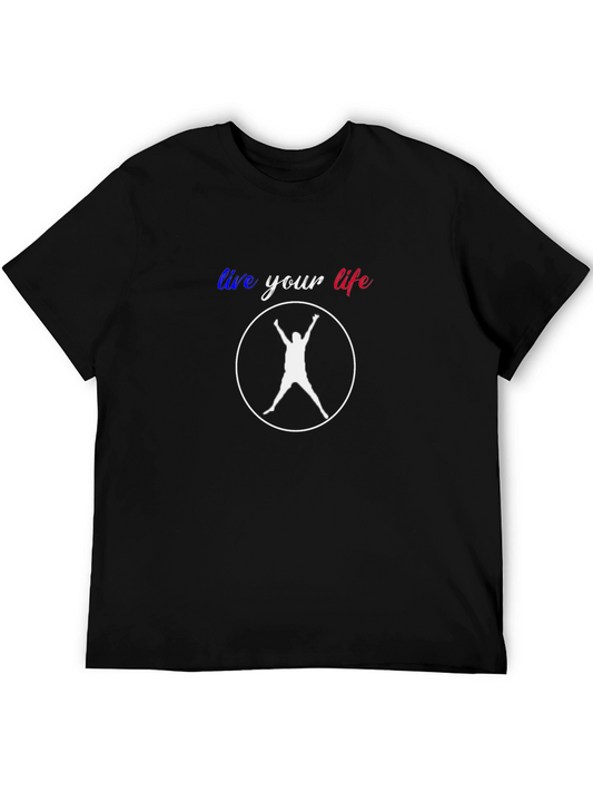 Live Your Life Graphic Tee - Black