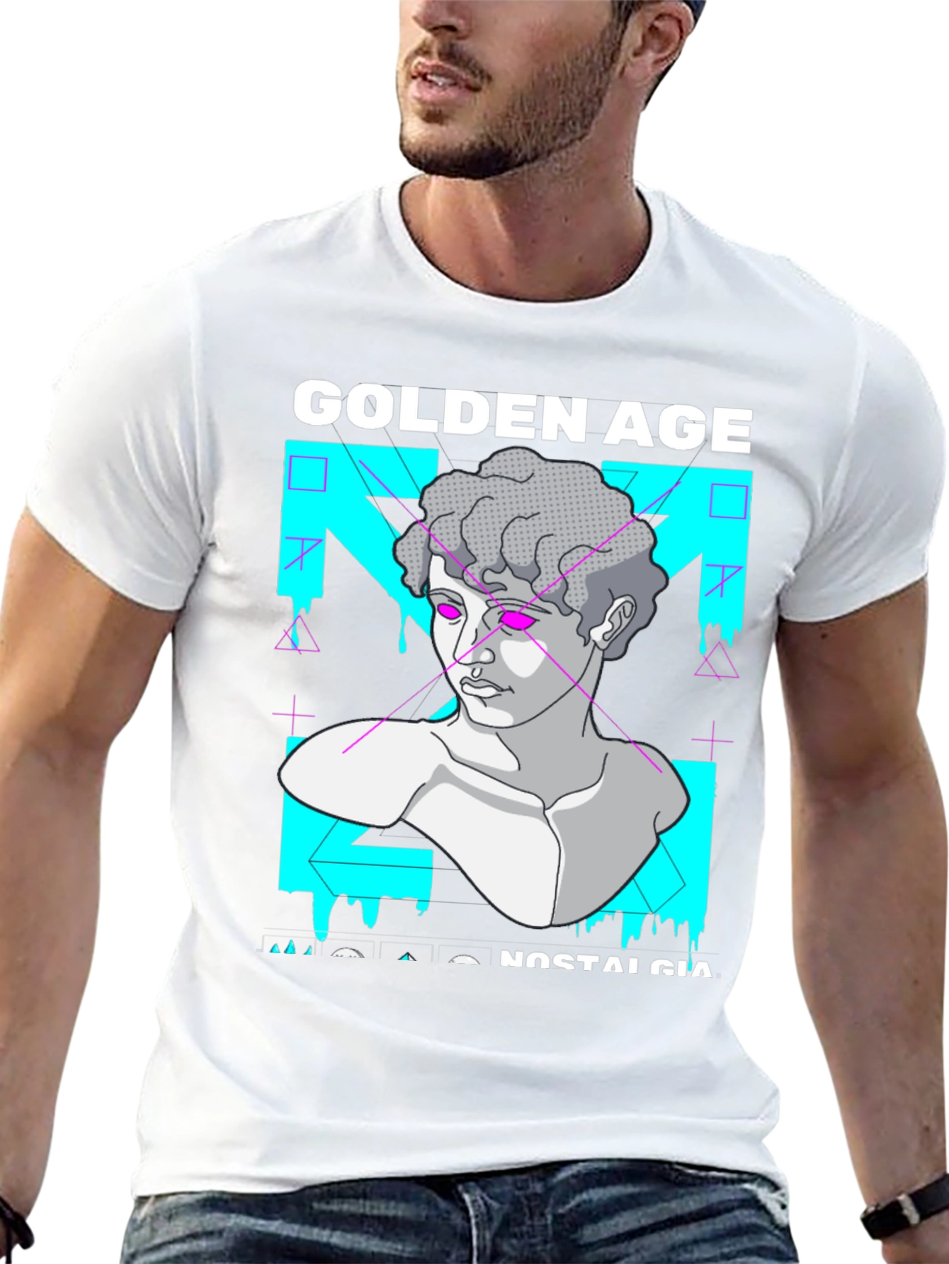 Golden Age Nostalgia Graphic Print T-Shirt