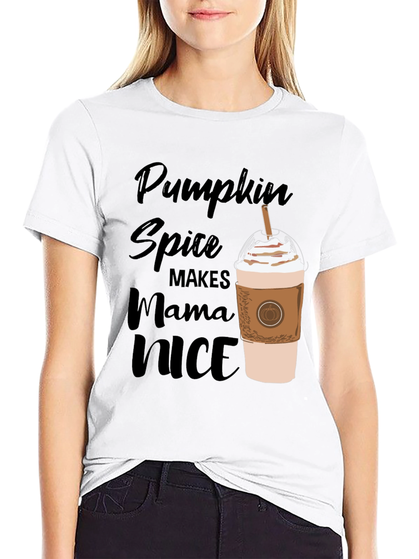 Pumpkin Spice Mama Nice Graphic T-Shirt