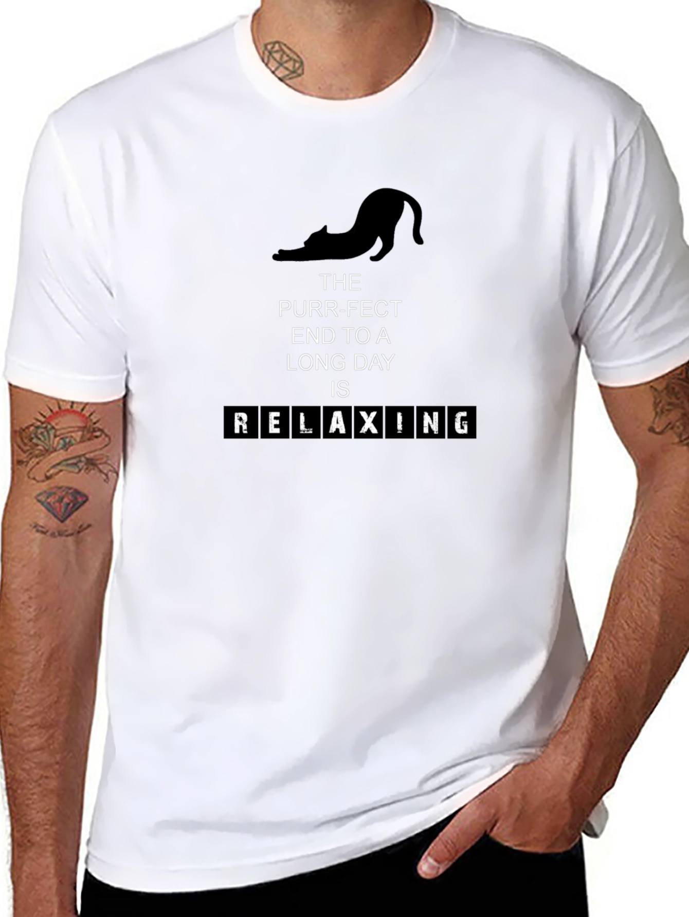 Purr-fect Relaxing Cat T-Shirt