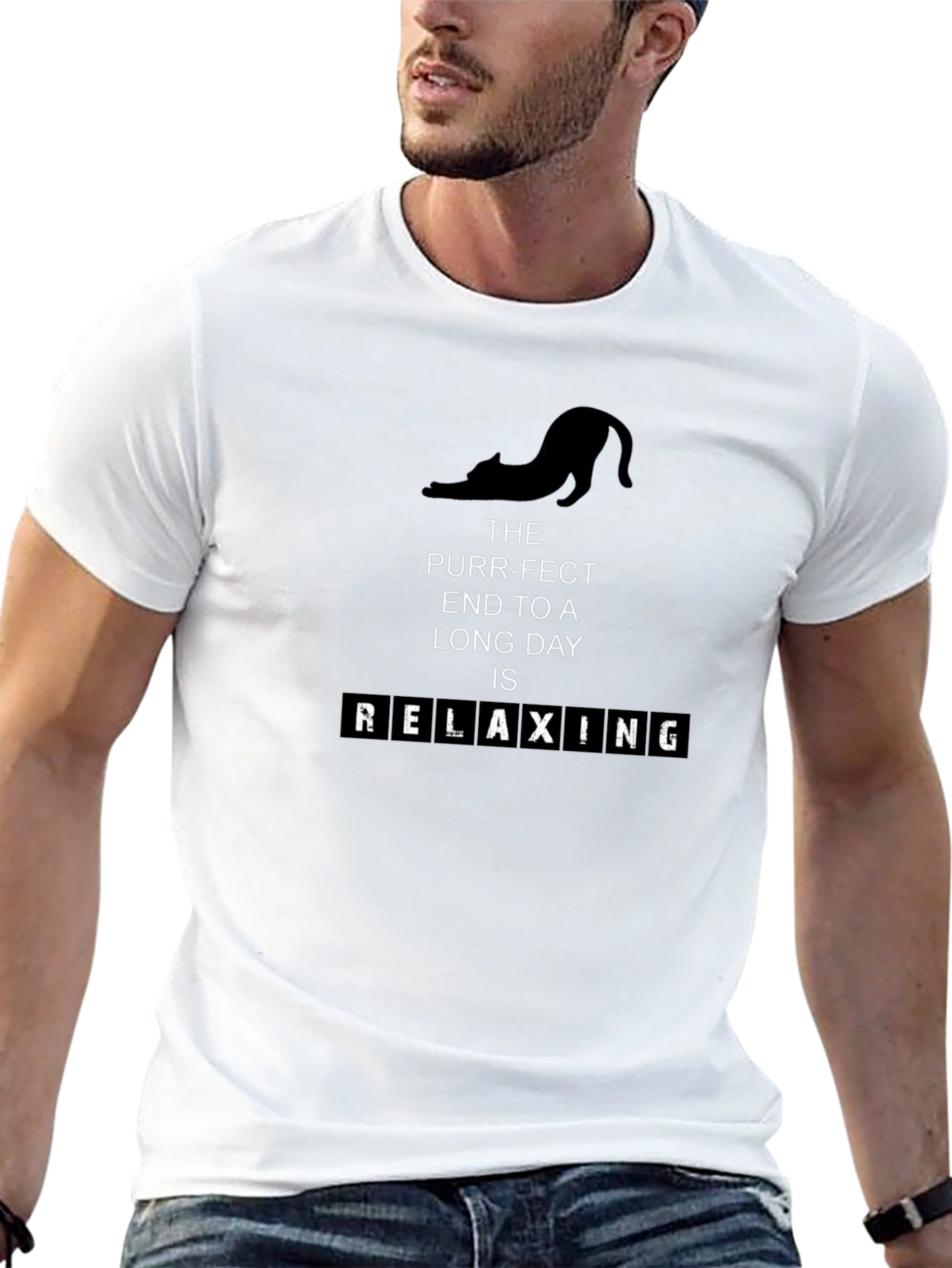 Purr-fect Relaxing Cat T-Shirt