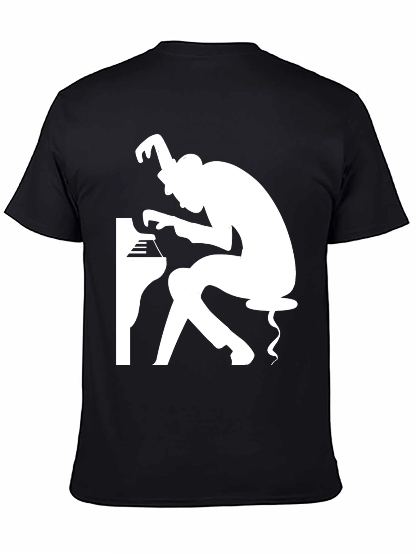 Jazz Pianist Graphic T-Shirt - Cool Music Tee
