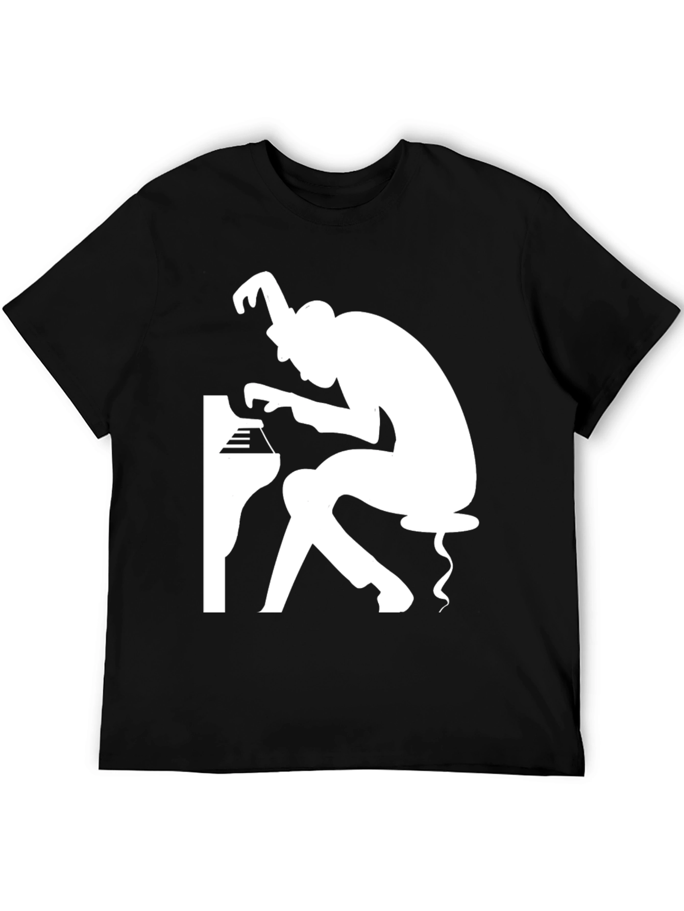 Jazz Pianist Graphic T-Shirt - Cool Music Tee