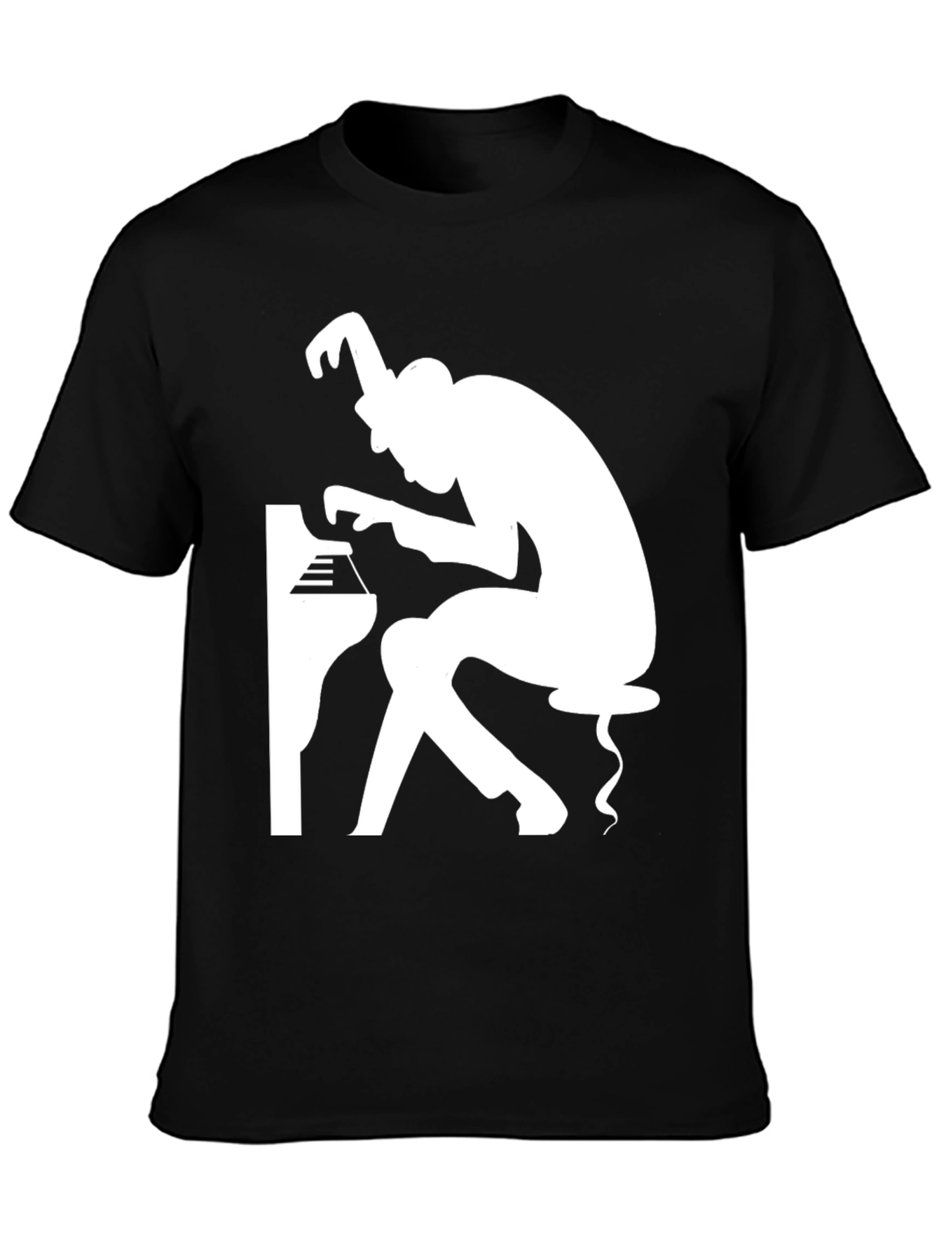 Jazz Pianist Graphic T-Shirt - Cool Music Tee