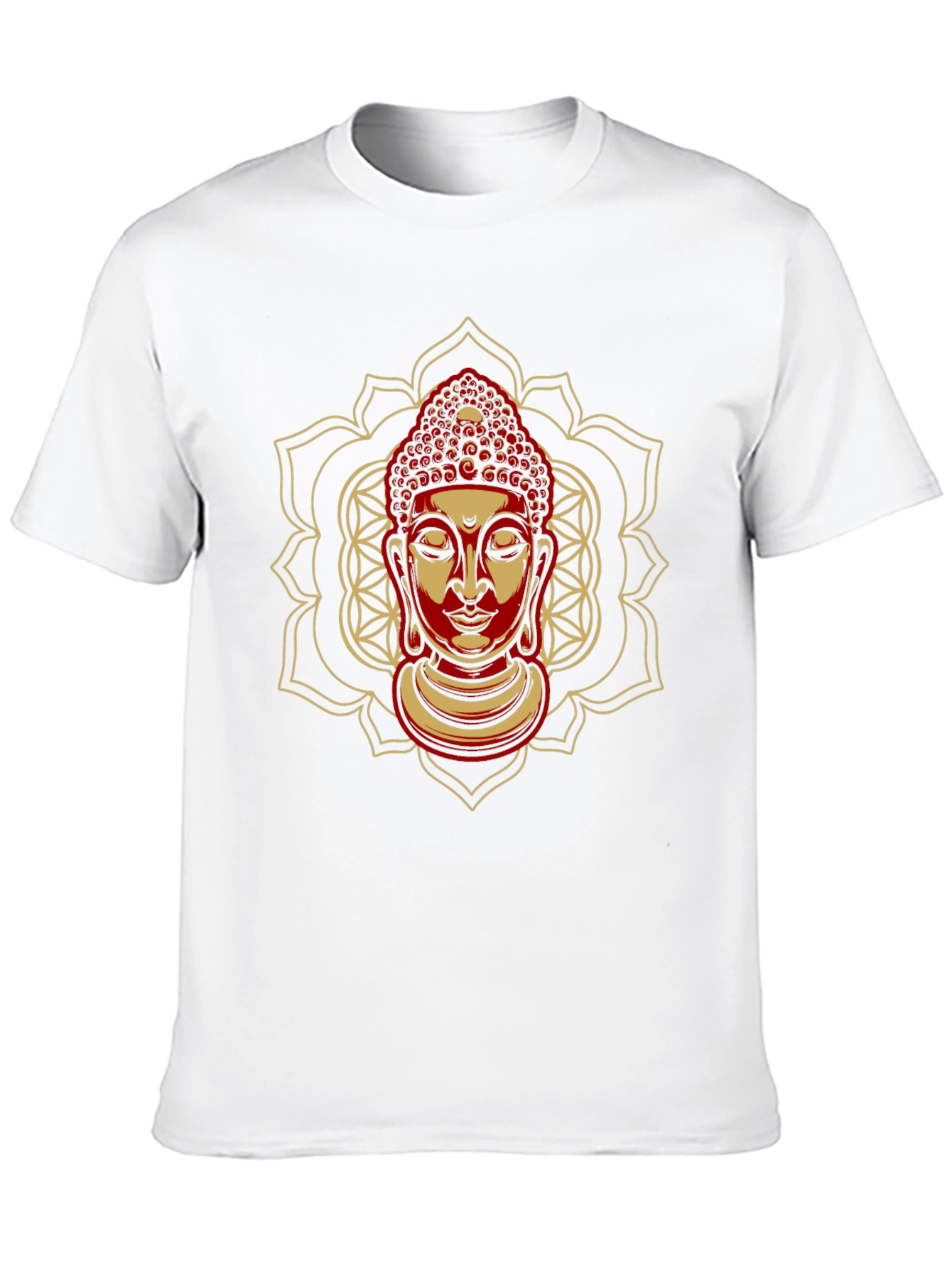 Buddha Mandala Graphic Tee - Spiritual Black T-Shirt