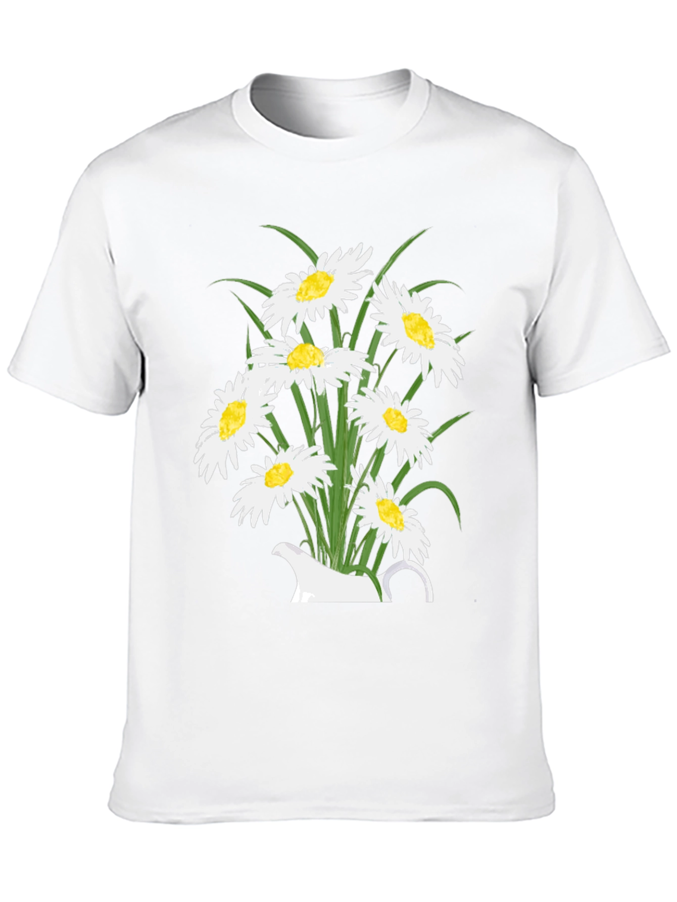 Floral Daisy Graphic T-Shirt - Black