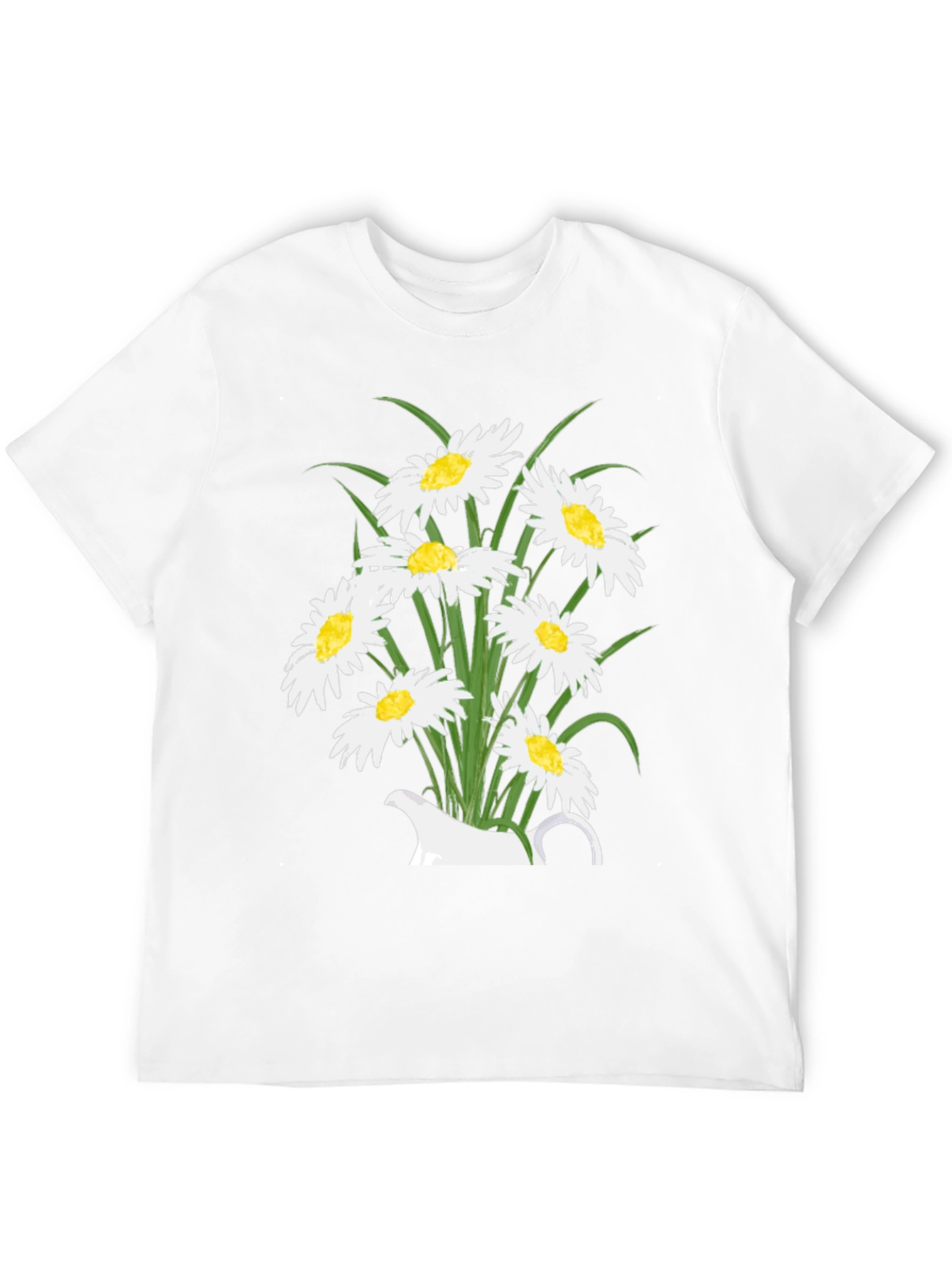 Floral Daisy Graphic T-Shirt - Black