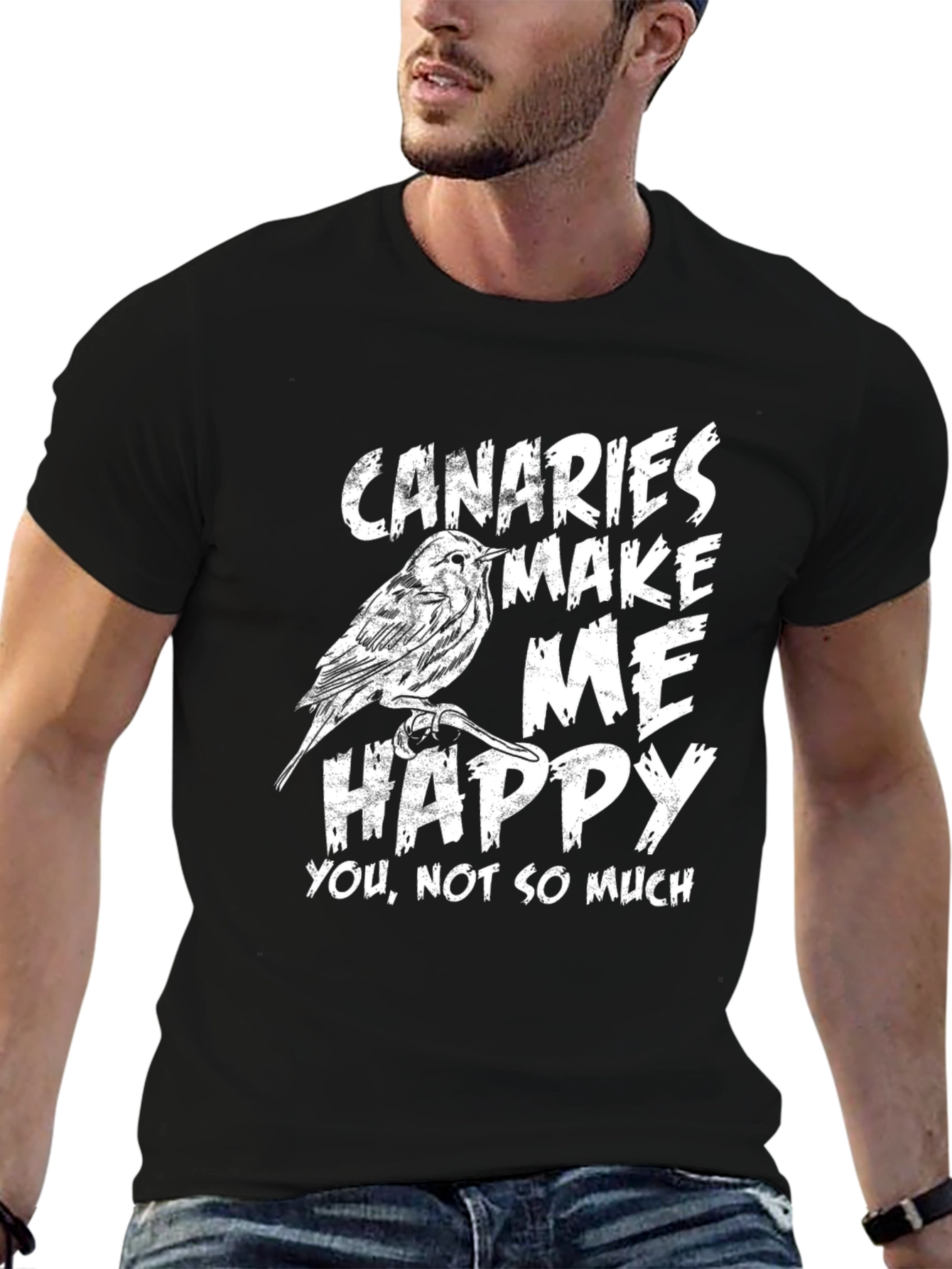 Canaries Make Me Happy Graphic T-Shirt