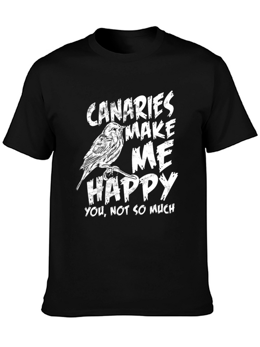 Canaries Make Me Happy Graphic T-Shirt