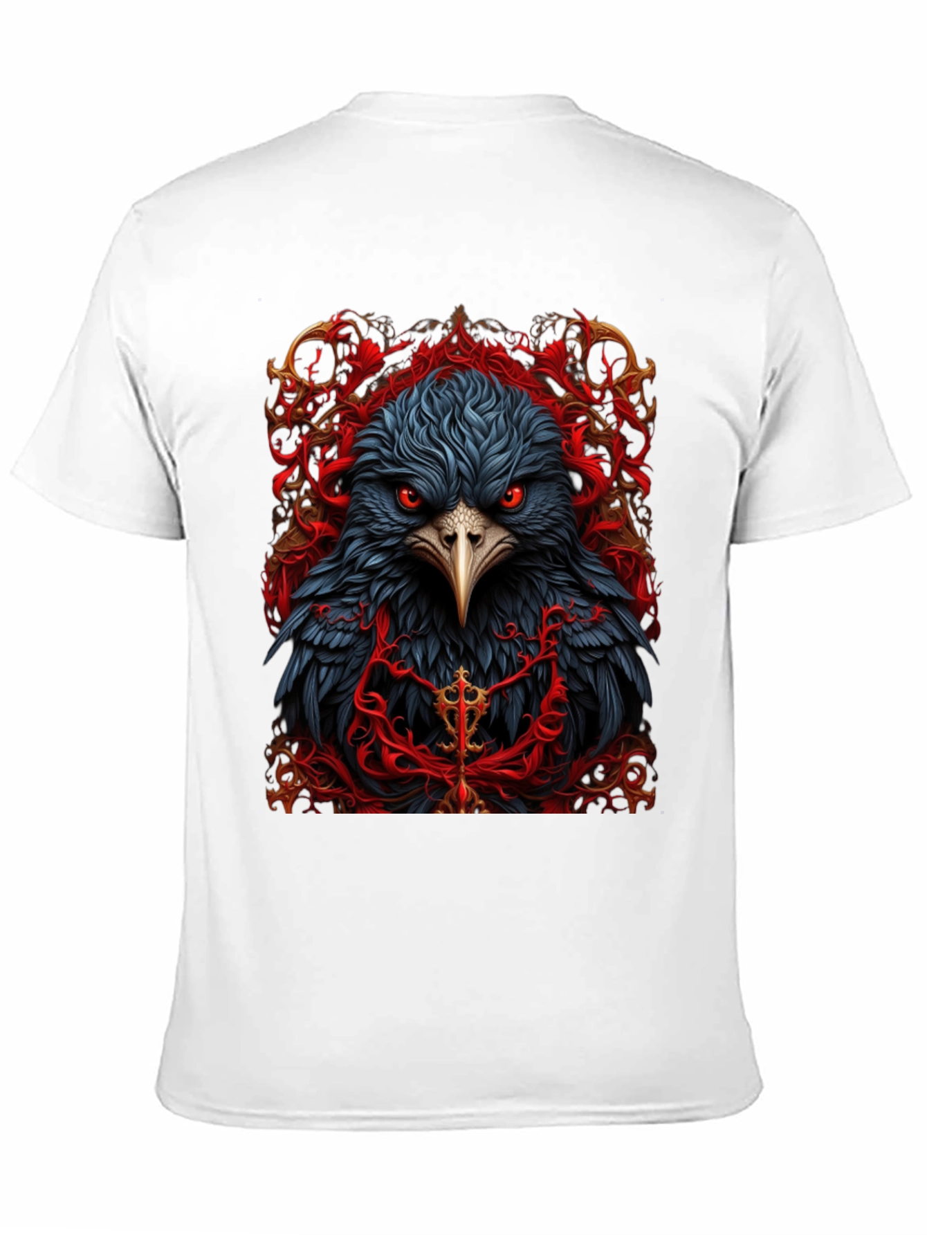 Raven Graphic Tee - Dark Bird Art T-Shirt