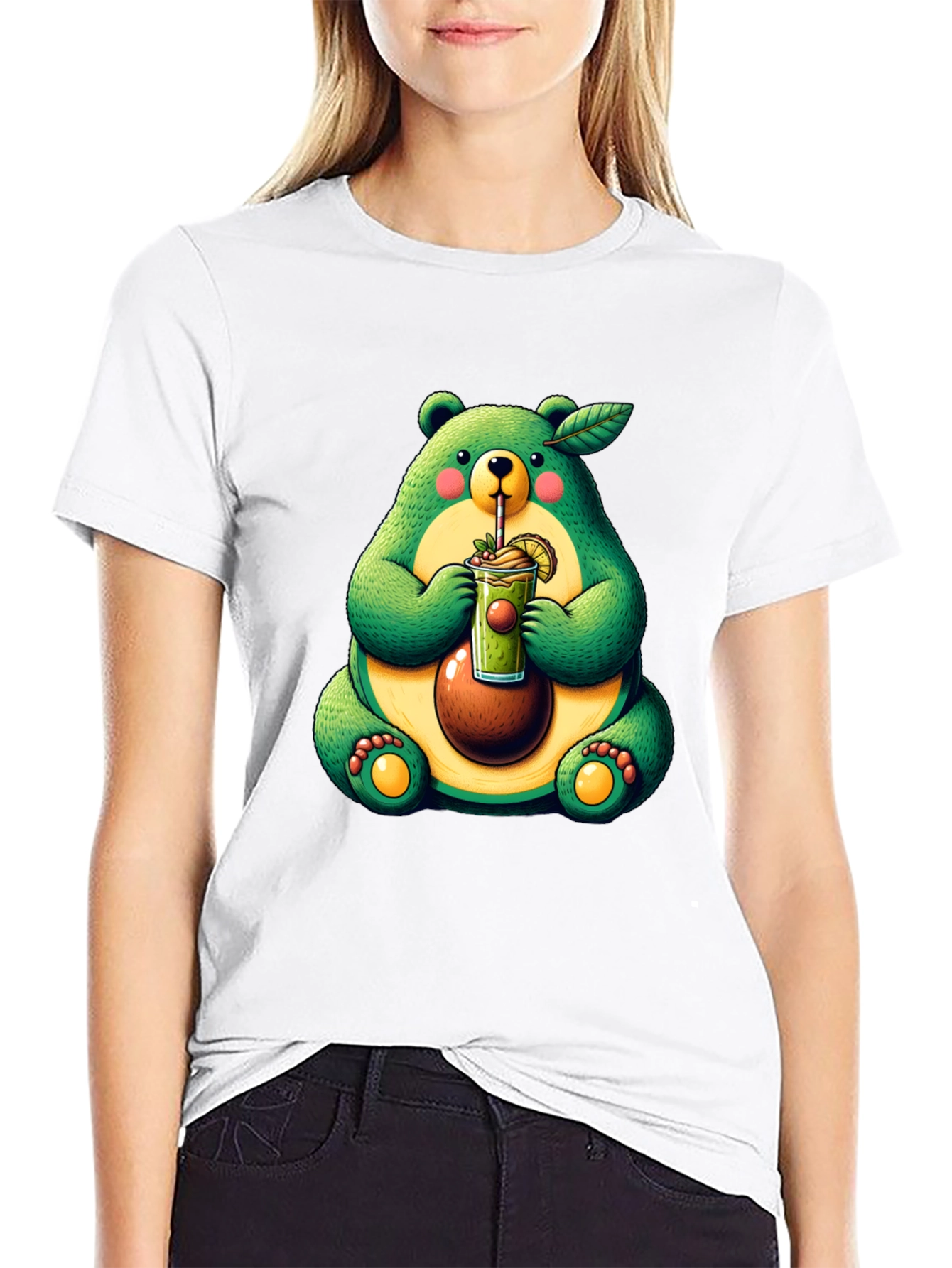 Avocado Bear Graphic Tee - Cute & Unique!