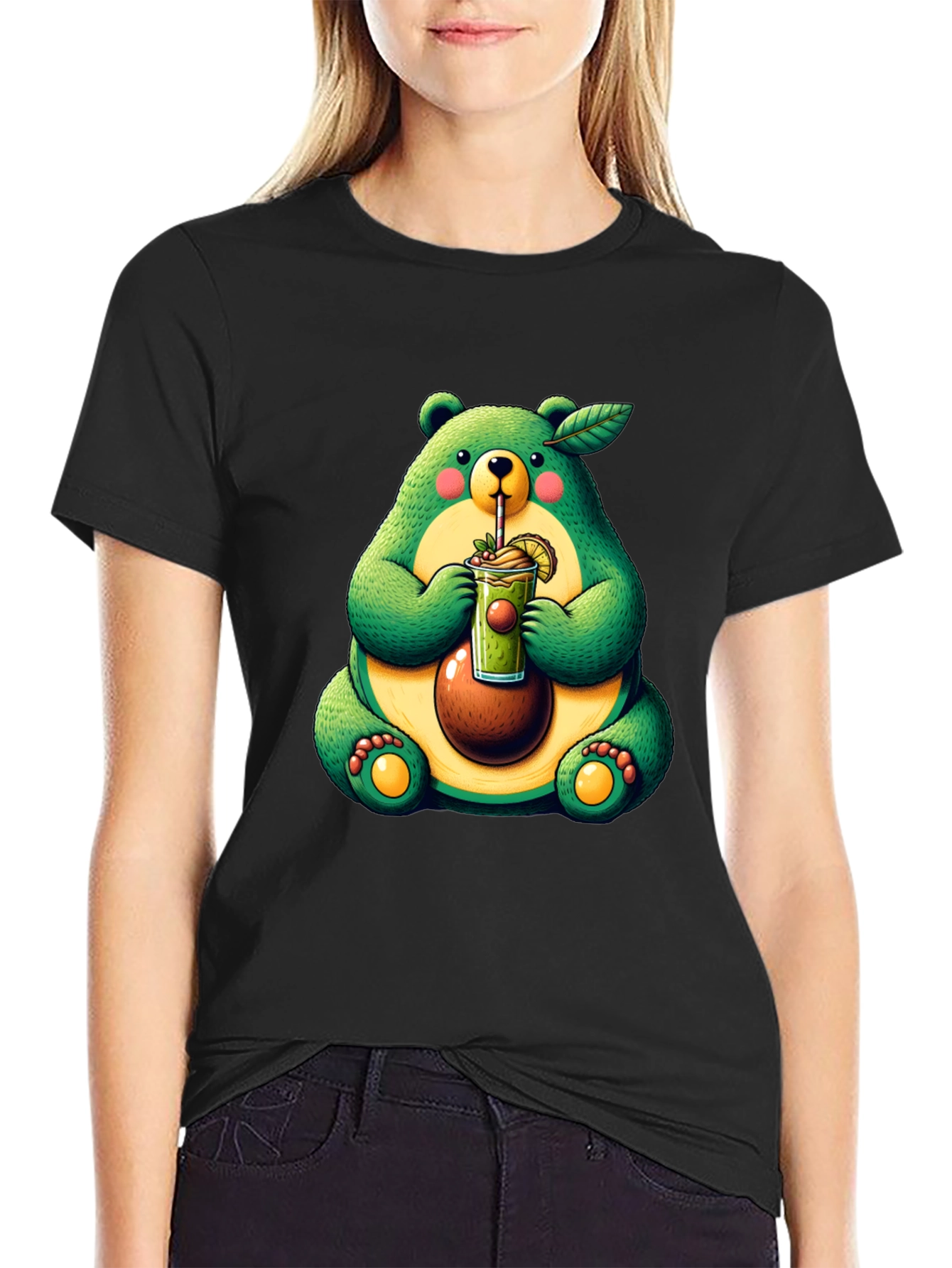 Avocado Bear Graphic Tee - Cute & Unique!