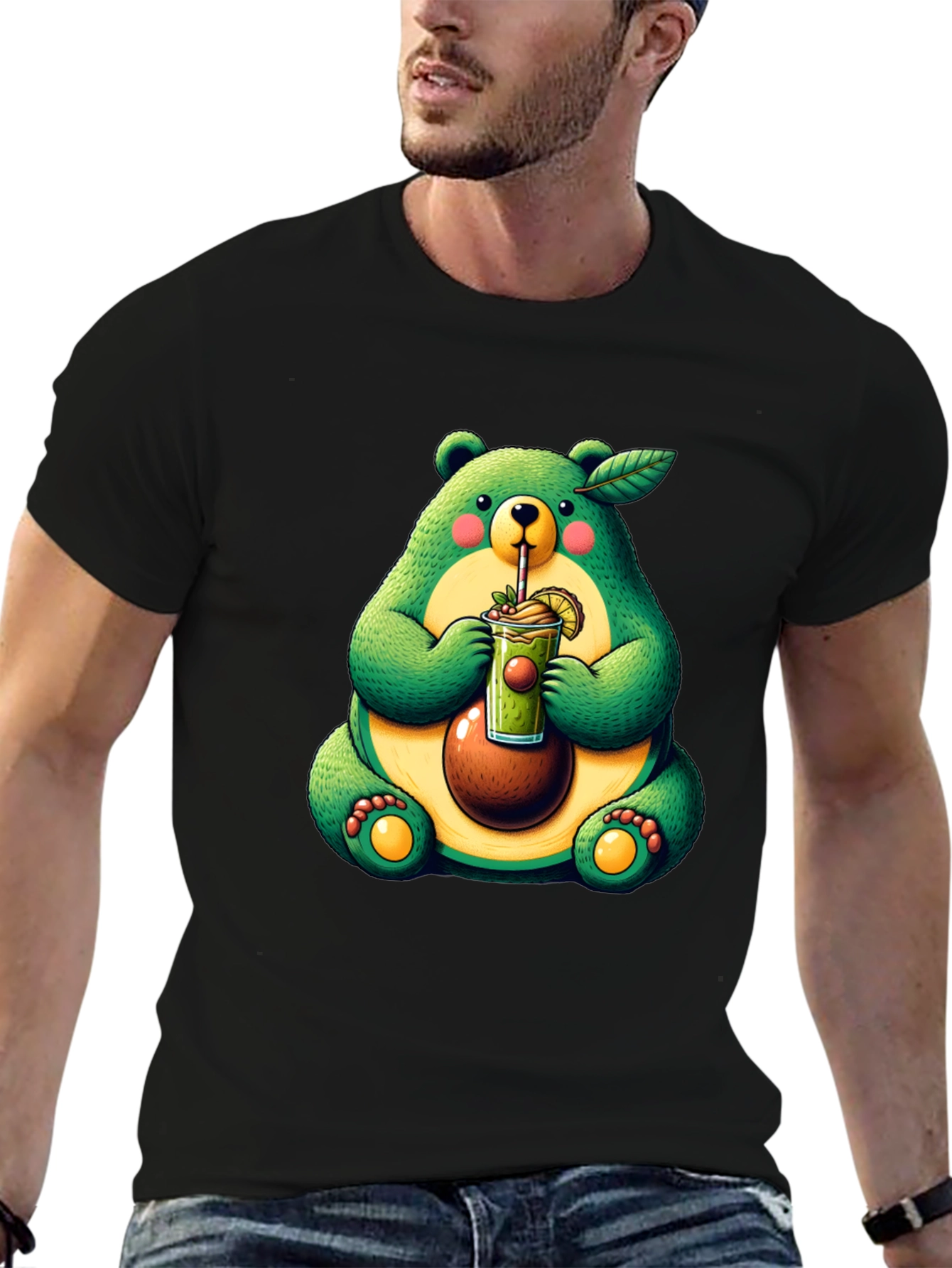 Avocado Bear Graphic Tee - Cute & Unique!