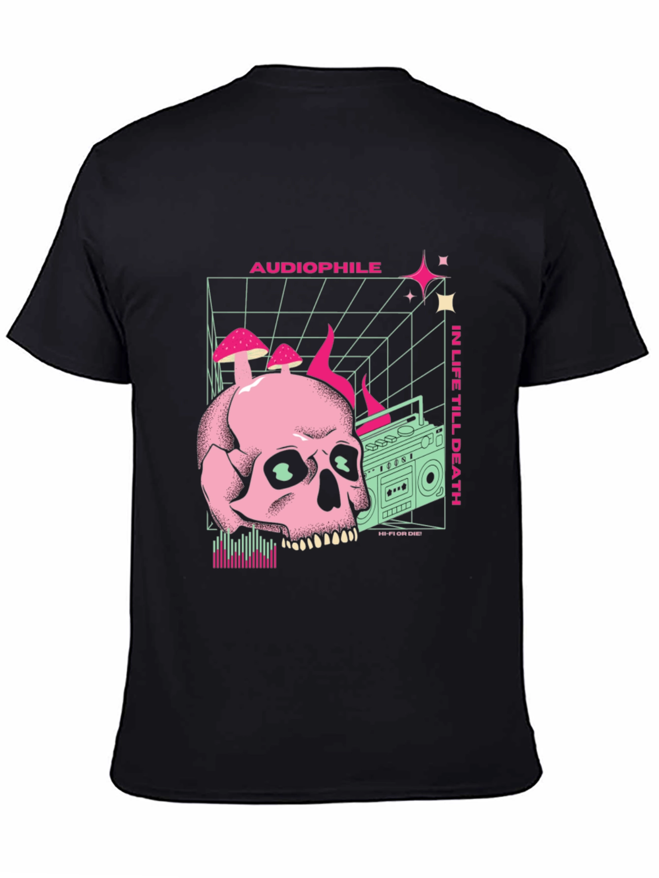 Skull and Boombox Graphic Tee