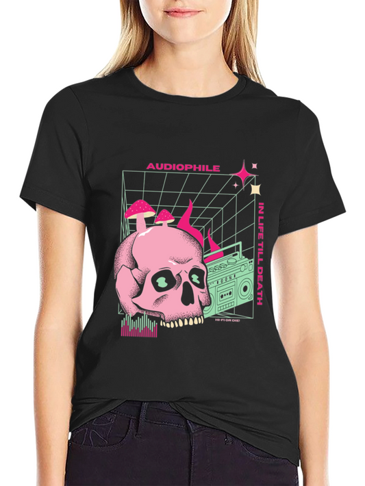 Skull and Boombox Graphic Tee