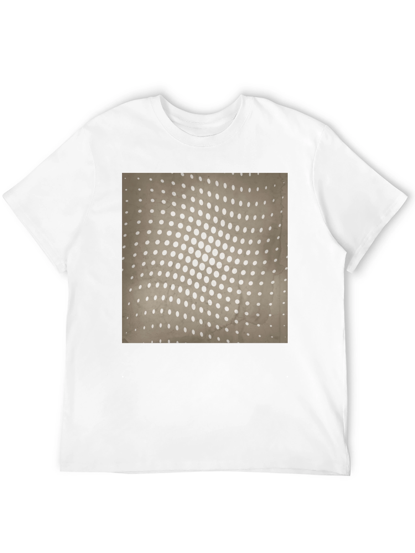 Retro Halftone Pattern Black T-Shirt