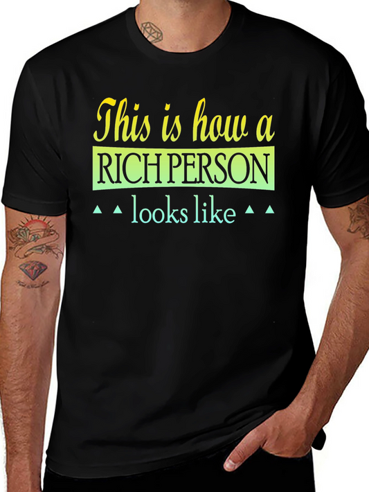 Rich Person Graphic Tee - Premium Cotton Blend Unique Design