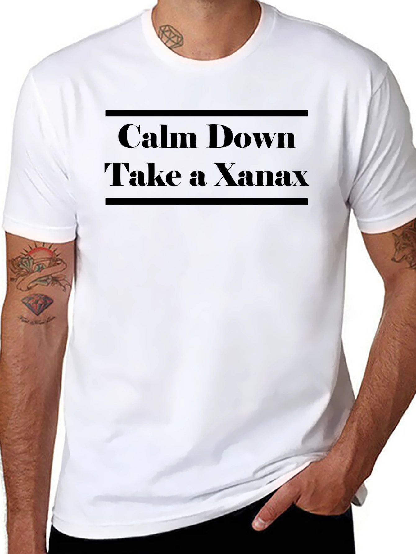 Calm Down Take A Xanax Graphic Tee
