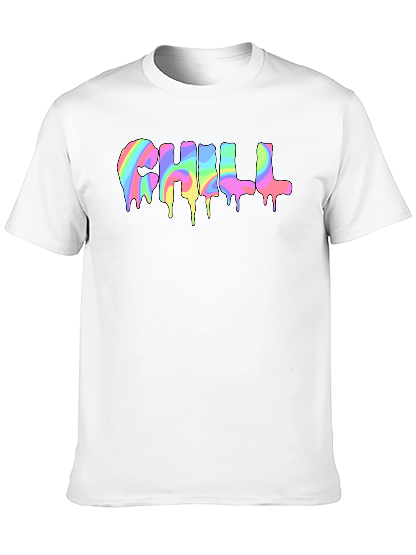 Chill Rainbow Drip Graphic Tee - Unisex