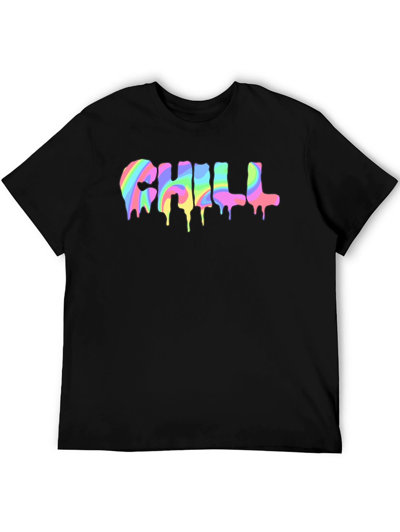 Chill Rainbow Drip Graphic Tee - Unisex