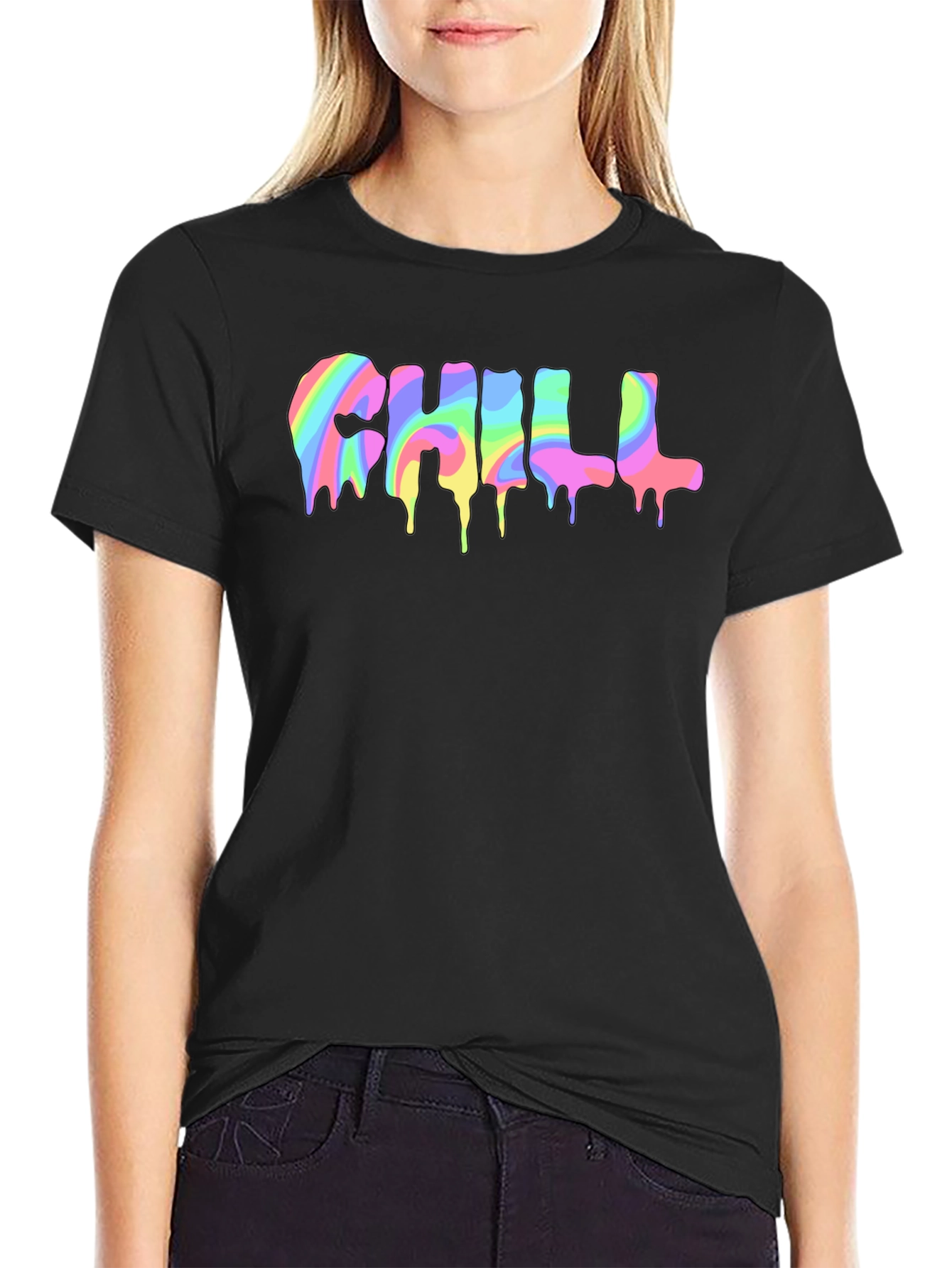 Chill Rainbow Drip Graphic Tee - Unisex