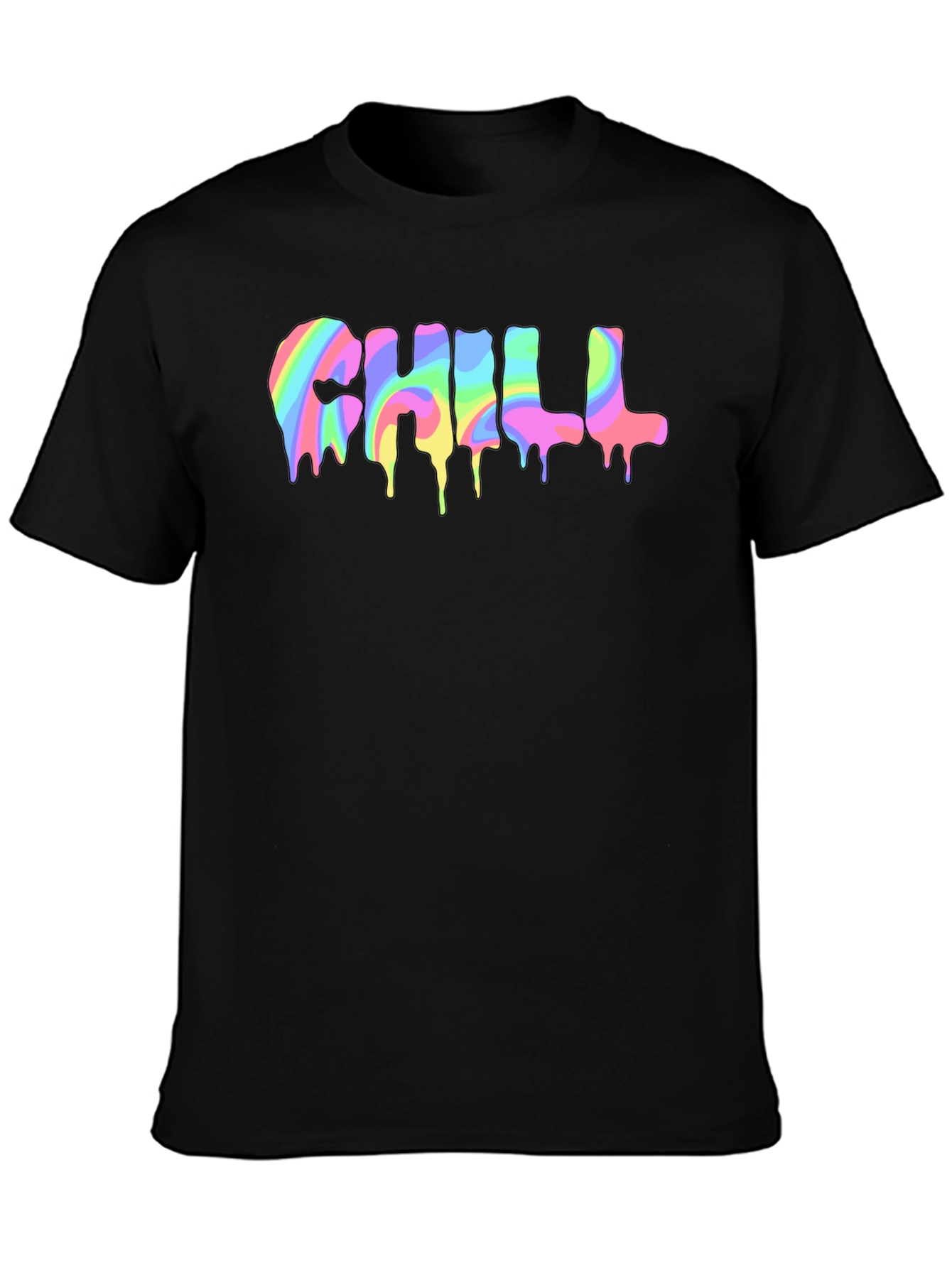 Chill Rainbow Drip Graphic Tee - Unisex
