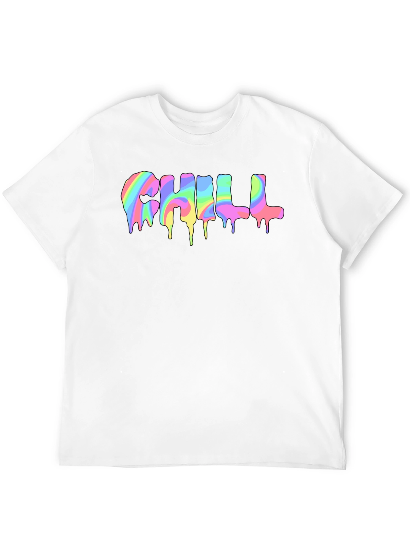 Chill Rainbow Drip Graphic Tee - Unisex