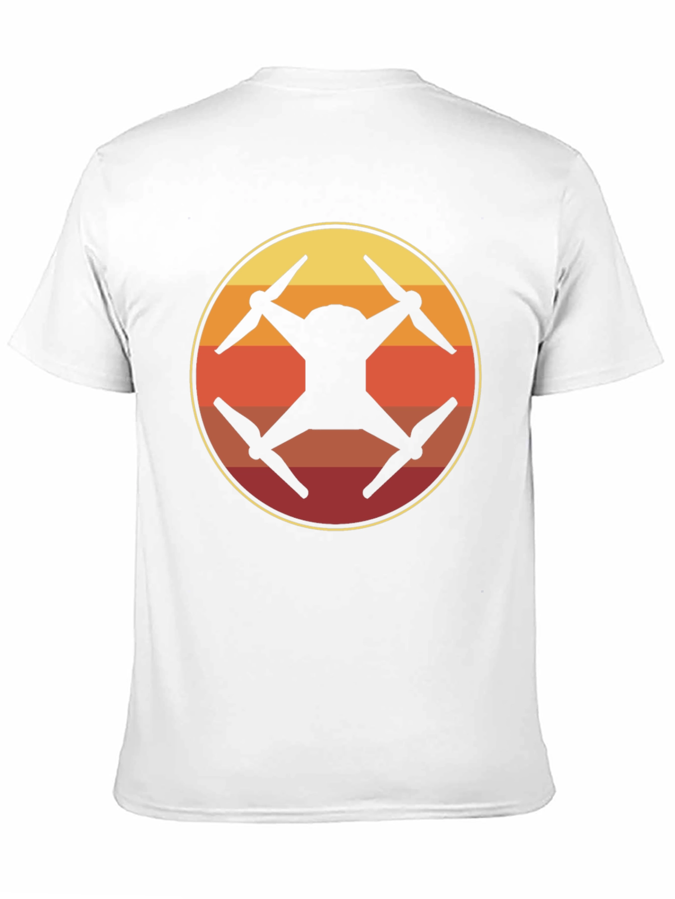 Drone Silhouette Sunset Graphic T-Shirt