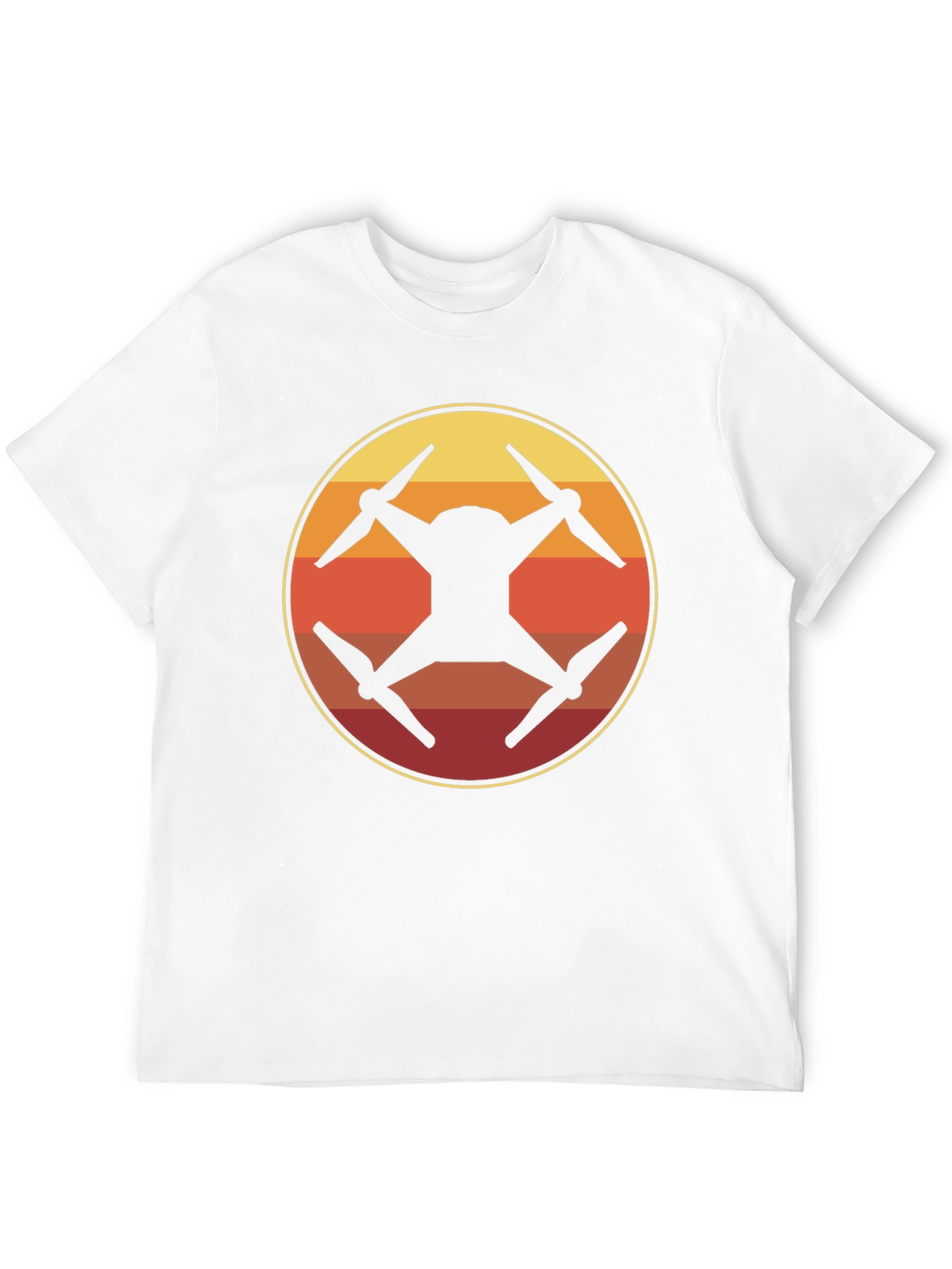 Drone Silhouette Sunset Graphic T-Shirt