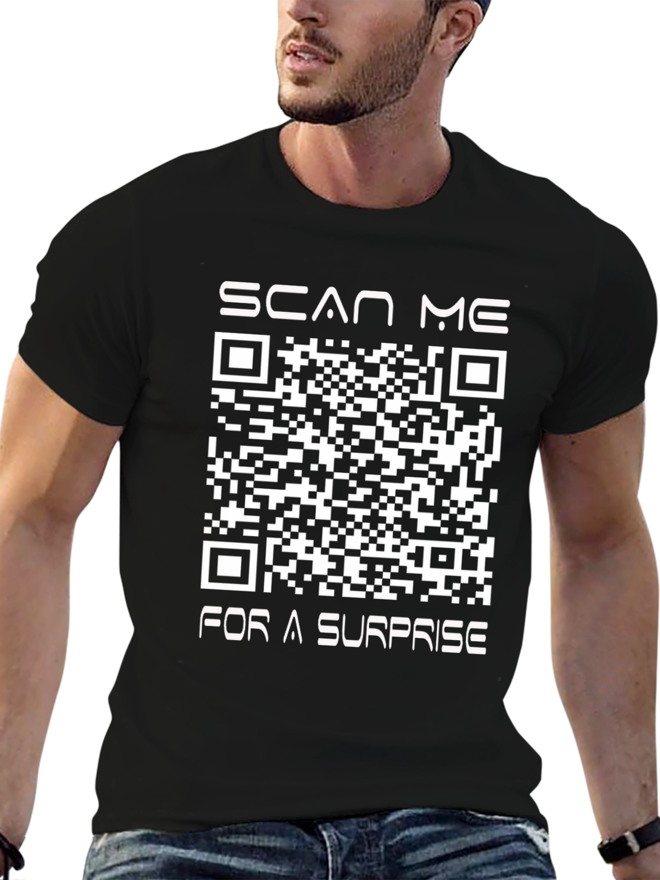Scan Me Surprise Graphic T-Shirt