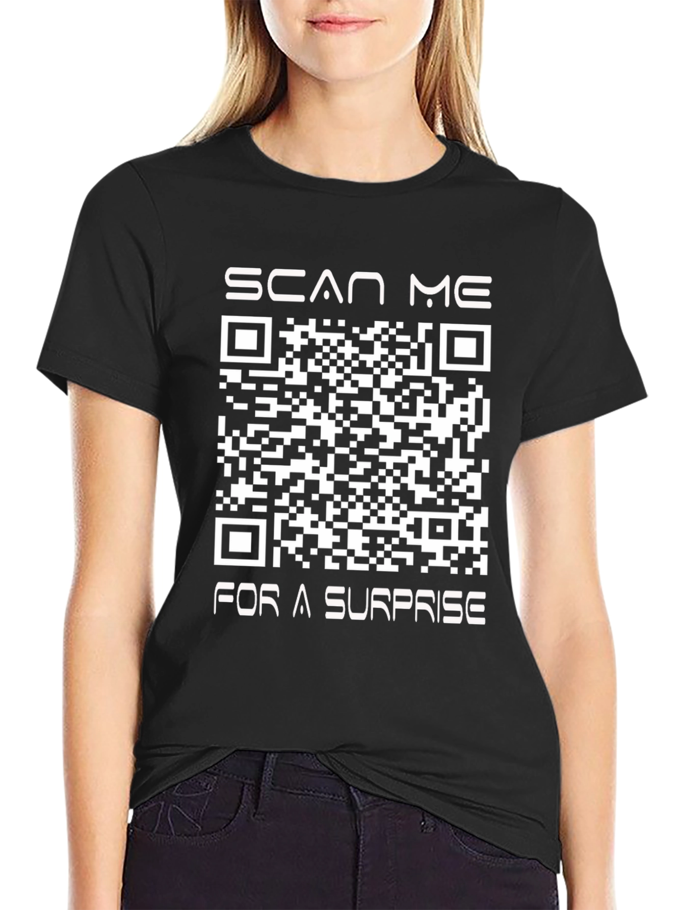 Scan Me Surprise Graphic T-Shirt