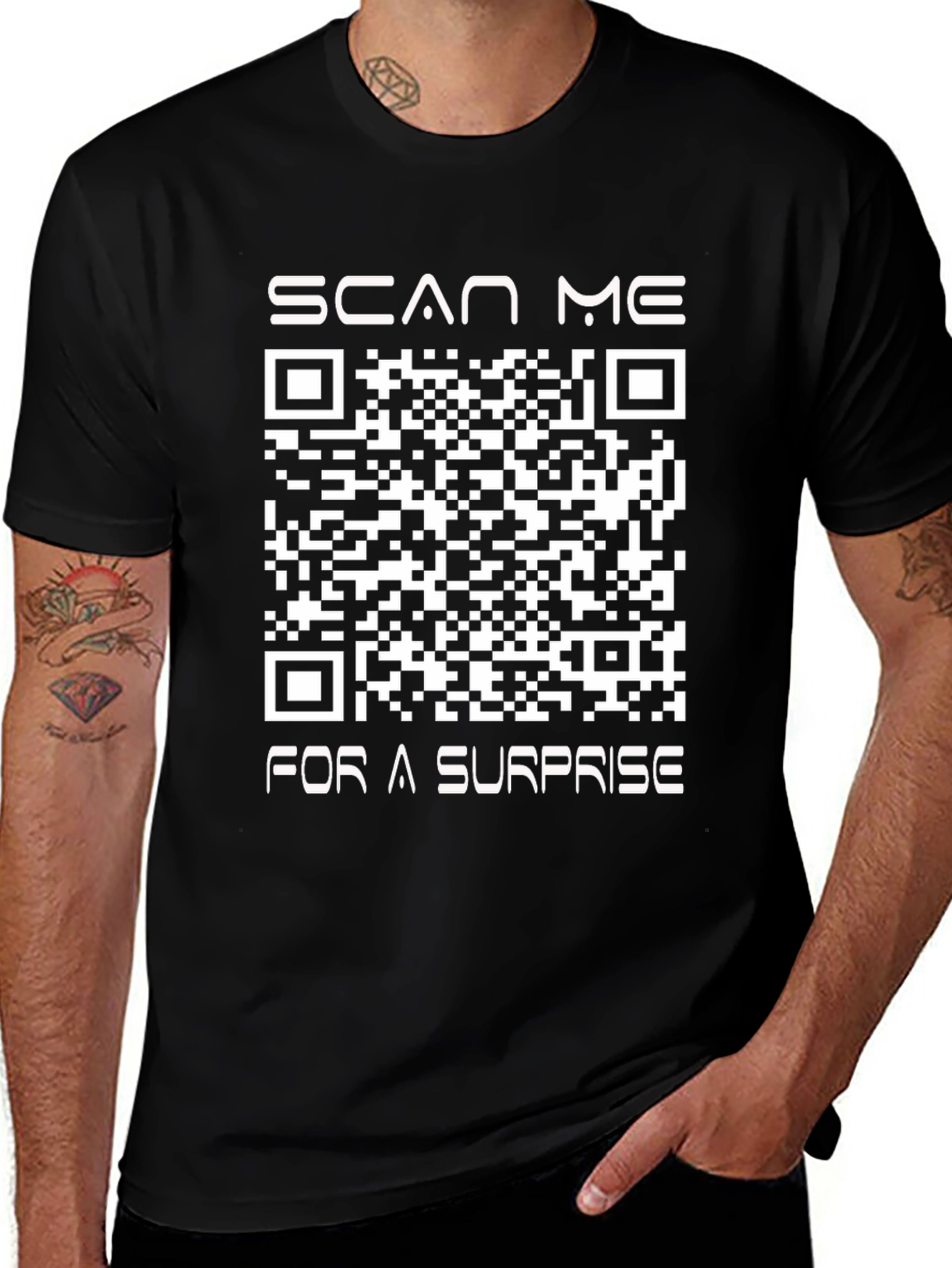 Scan Me Surprise Graphic T-Shirt