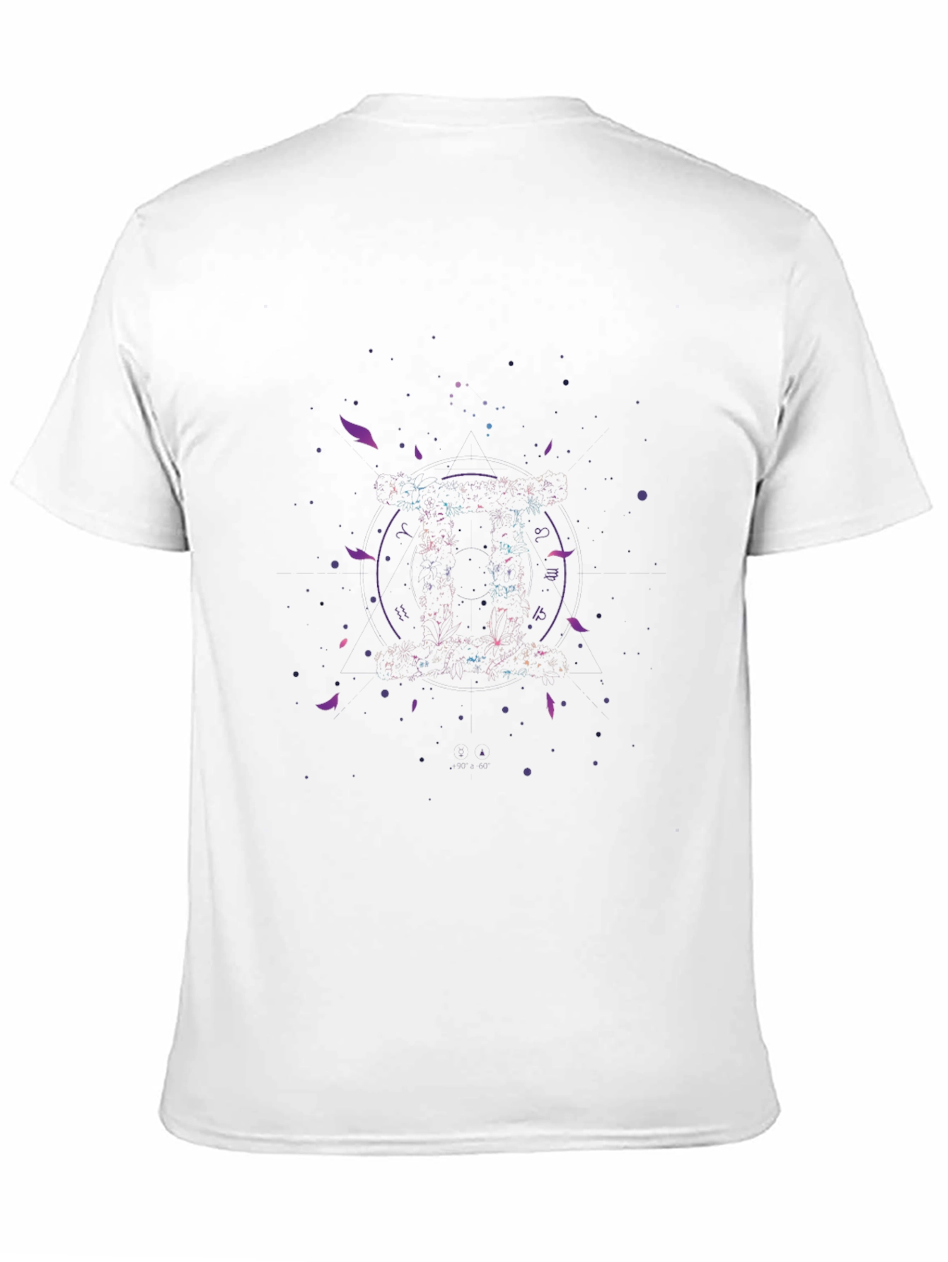 Gemini Zodiac Graphic Black T-Shirt