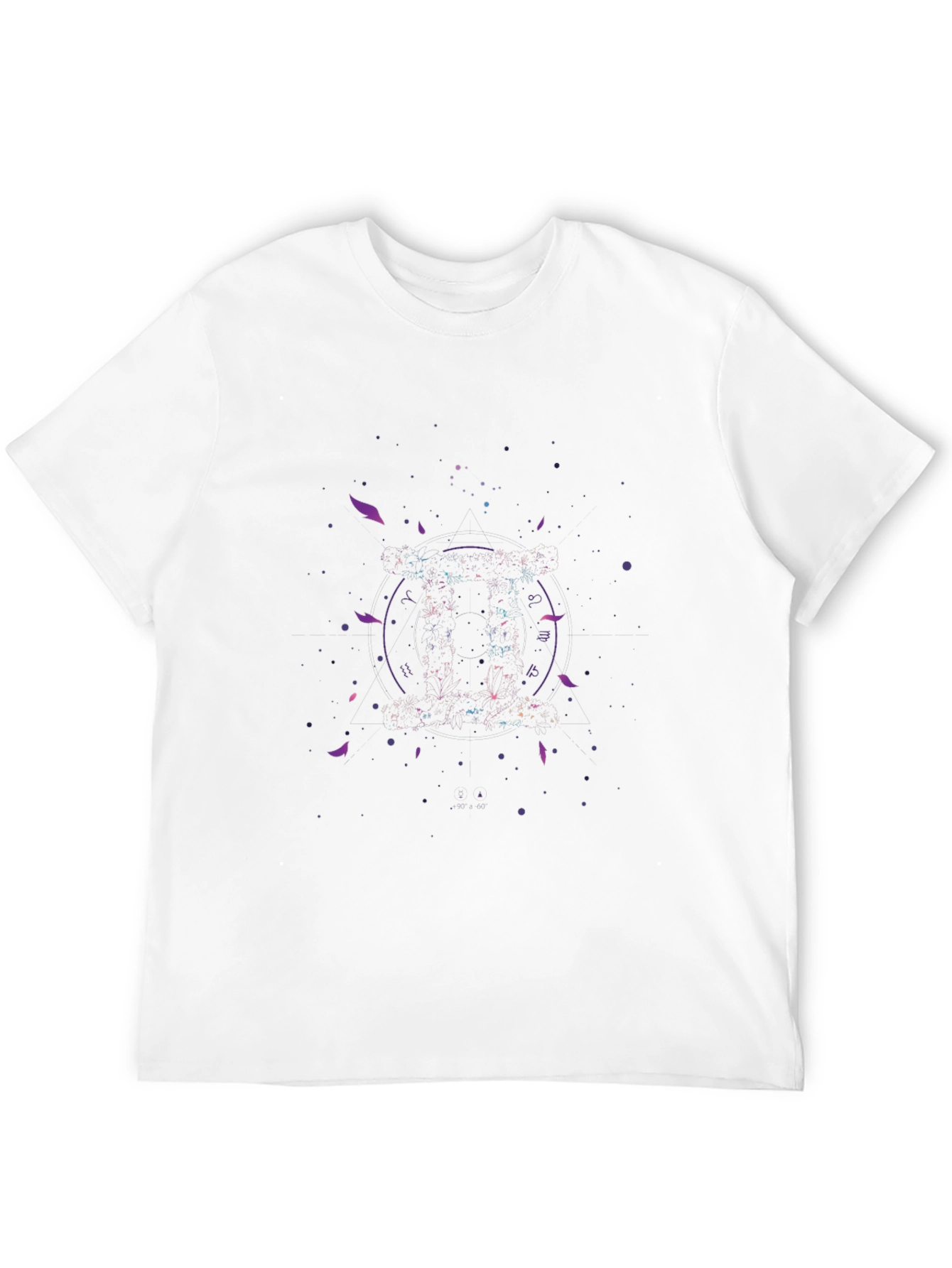 Gemini Zodiac Graphic Black T-Shirt