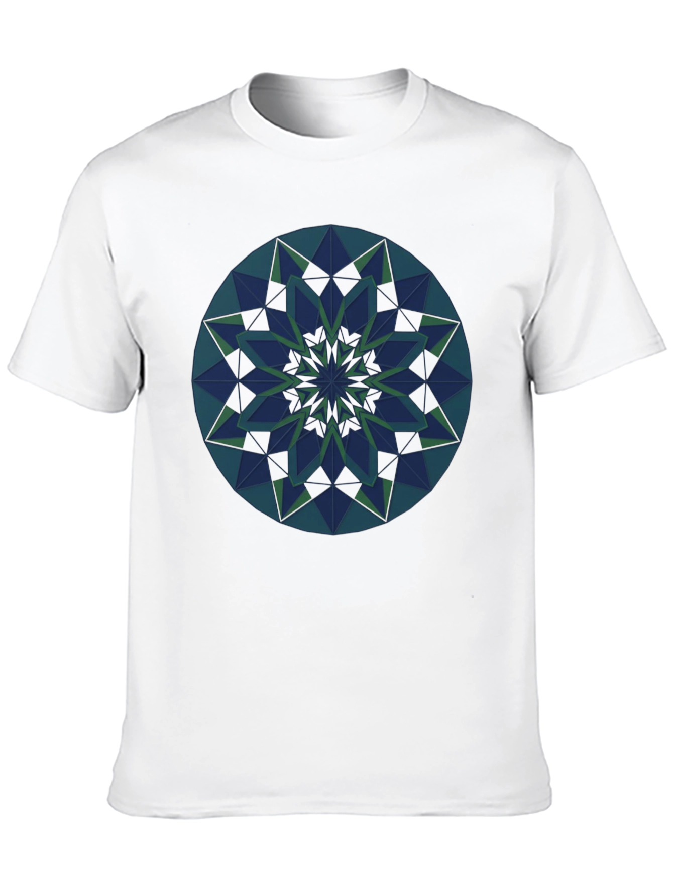 Geometric Mandala Tee - Stylish Graphic Print Shirt
