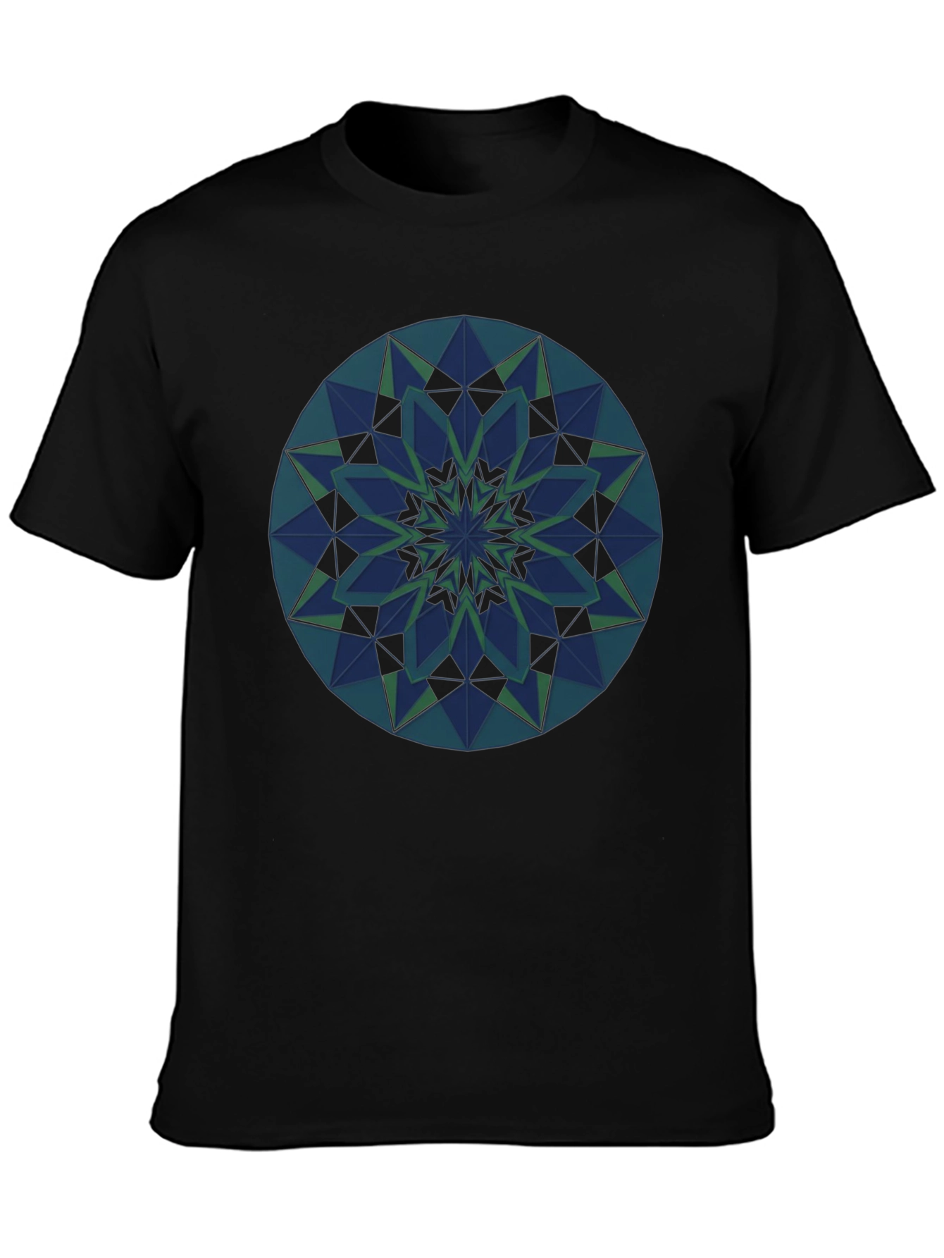 Geometric Mandala Tee - Stylish Graphic Print Shirt